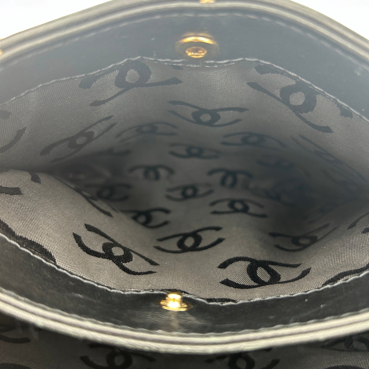 Chanel Vintage Black Calfskin Wild Stitch Tote Bag Gold Hardware [Used]