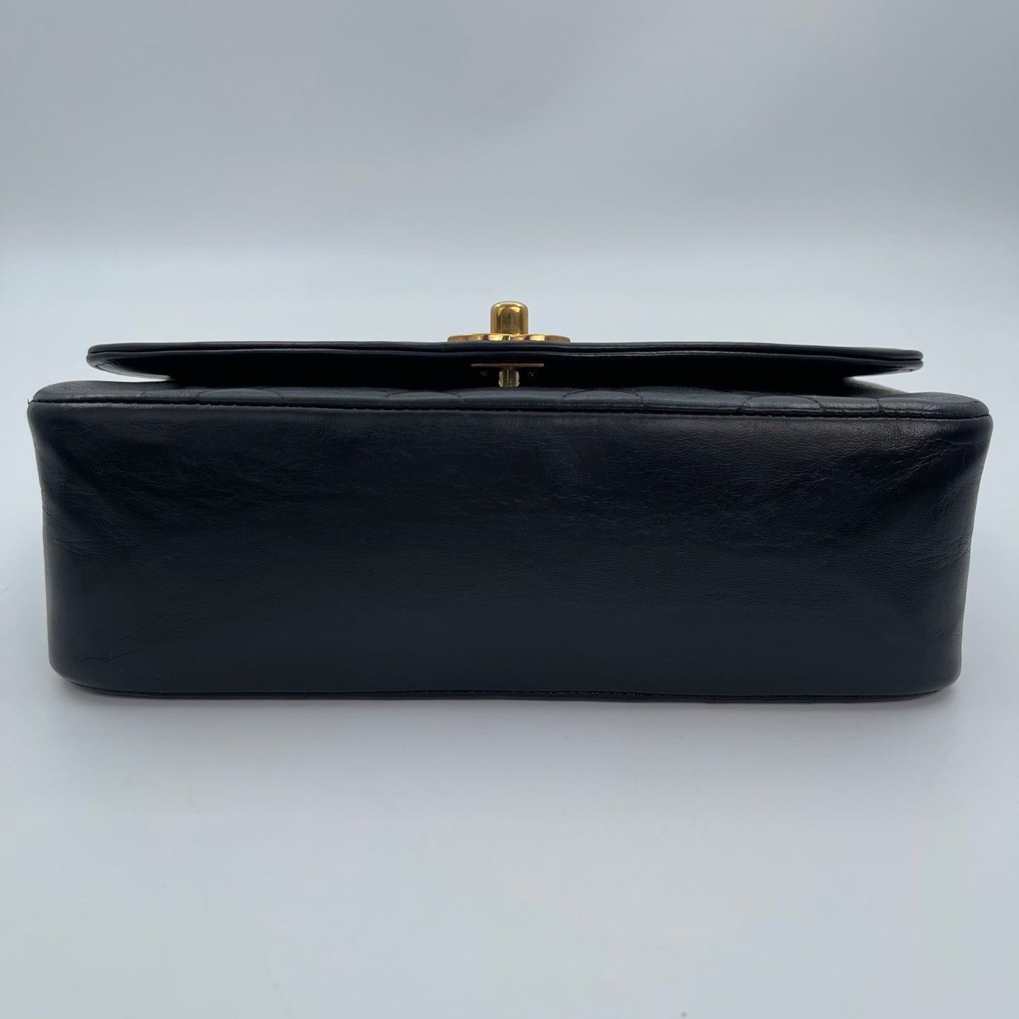 Chanel Black Lambskin Diana Medium Chain Shoulder Bag Gold Hardware 23 cm [Used]