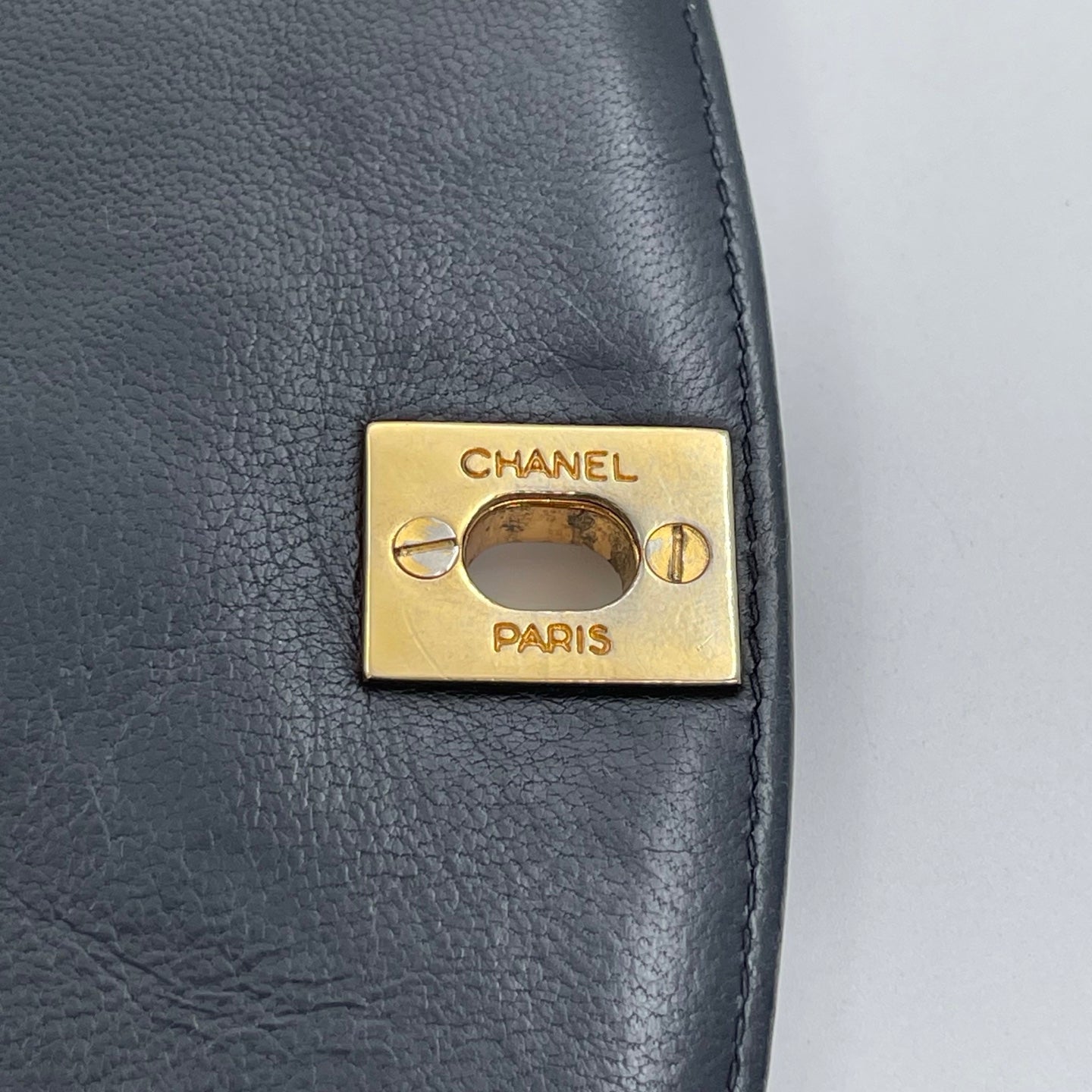 Chanel Black Lambskin Diana Medium Chain Shoulder Bag Gold Hardware 23 cm [Used]