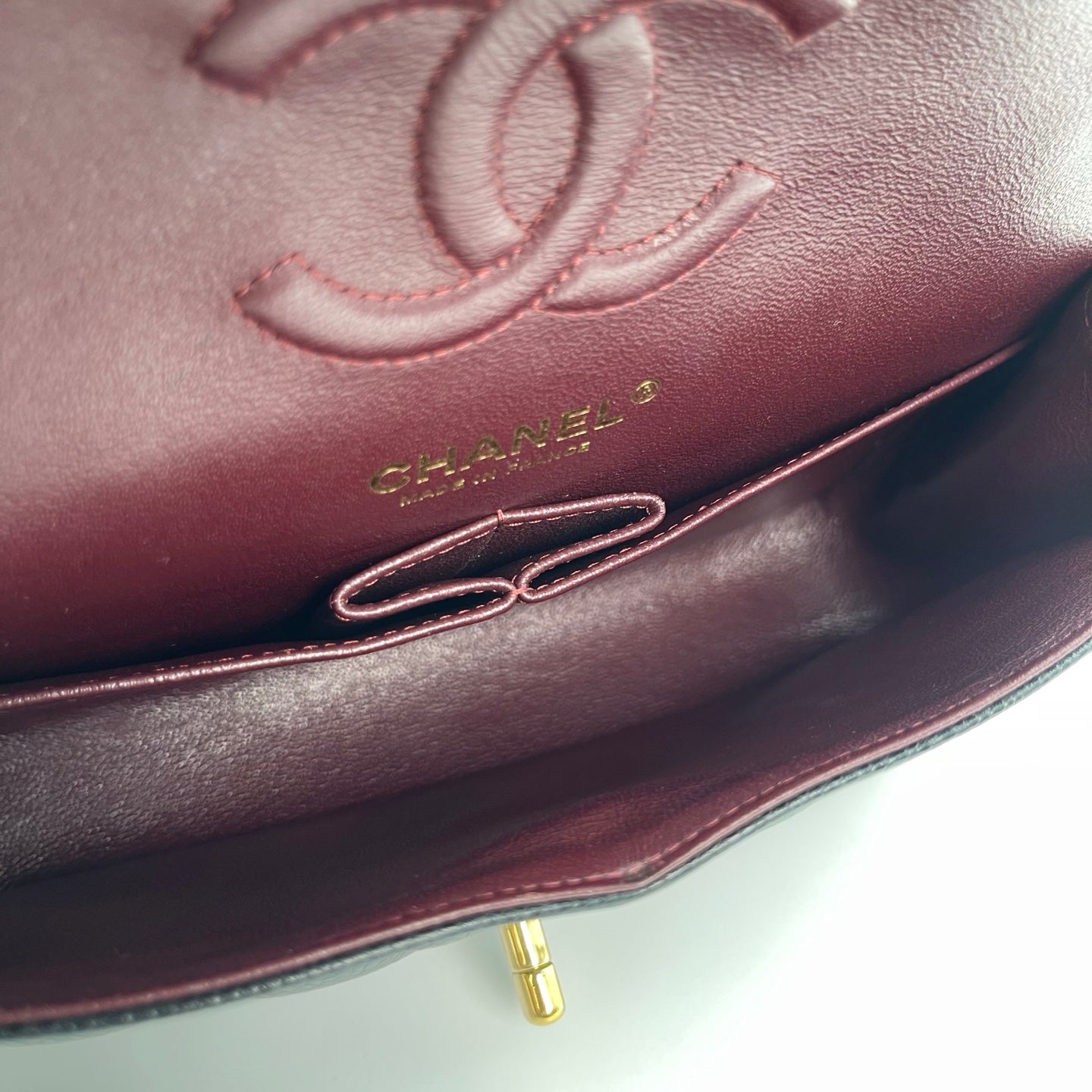 Chanel Classic Flap Black Caviar Leather 23 cm Gold Hardware [Used]