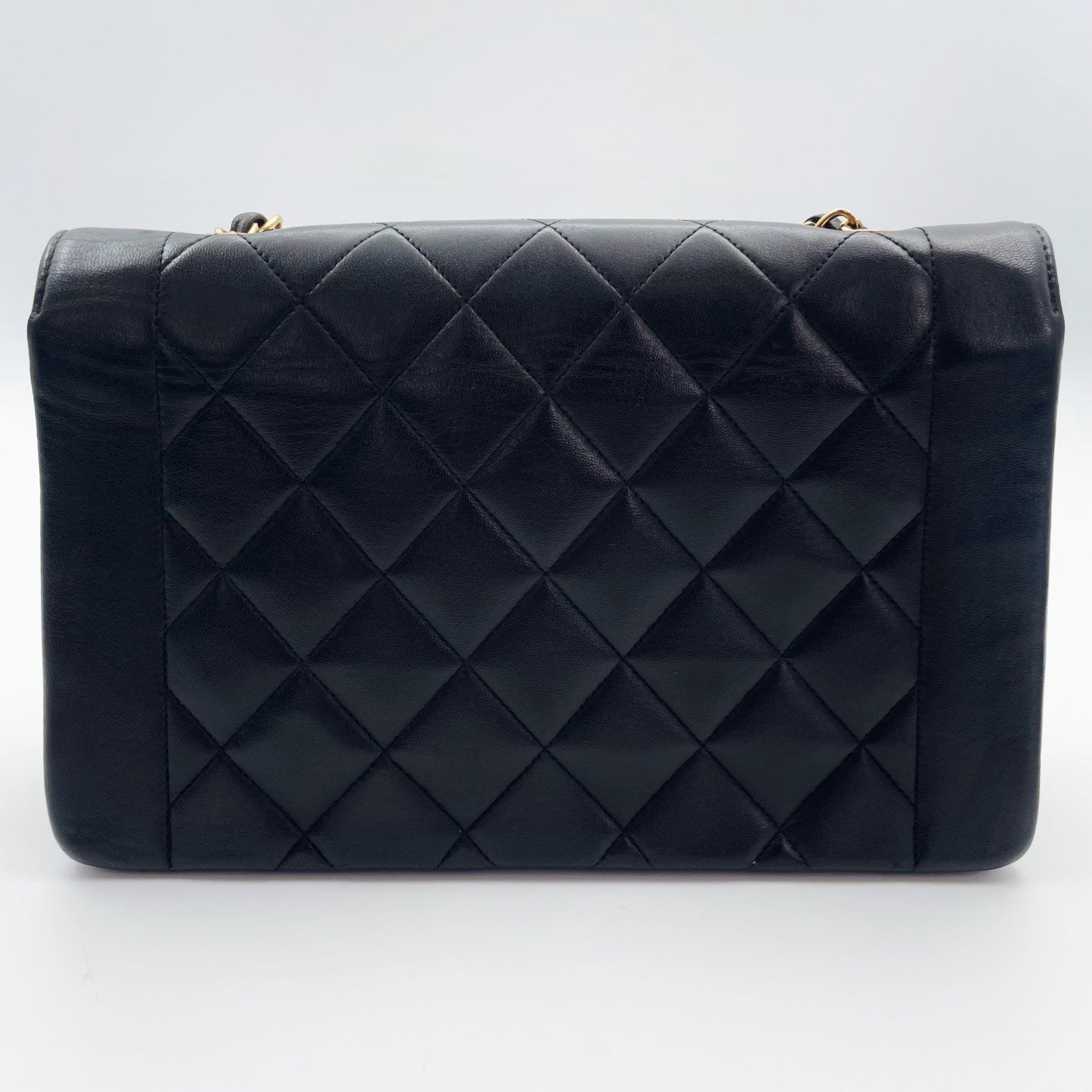 Chanel Black Lambskin Diana Chain Shoulder Bag Gold Hardware 25 cm [Used]