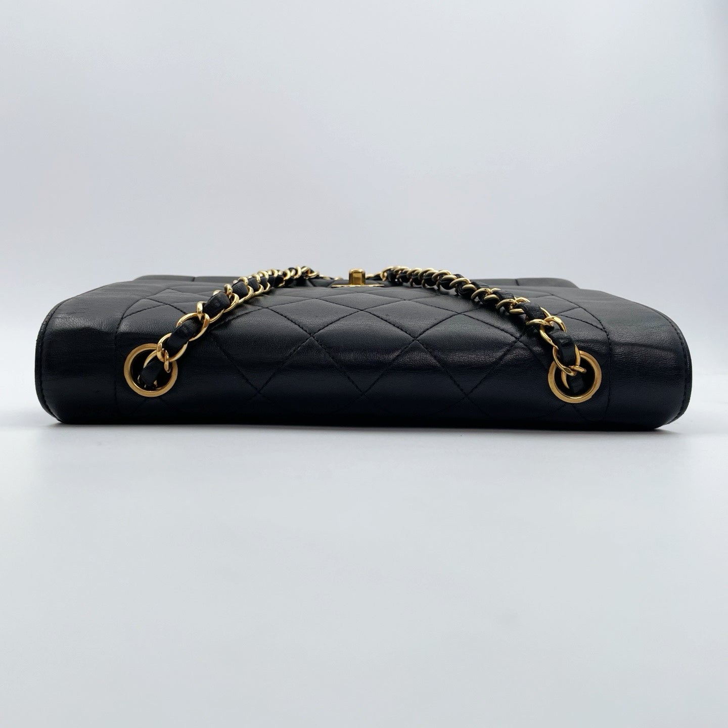 Chanel Black Lambskin Diana Chain Shoulder Bag Gold Hardware 25 cm [Used]