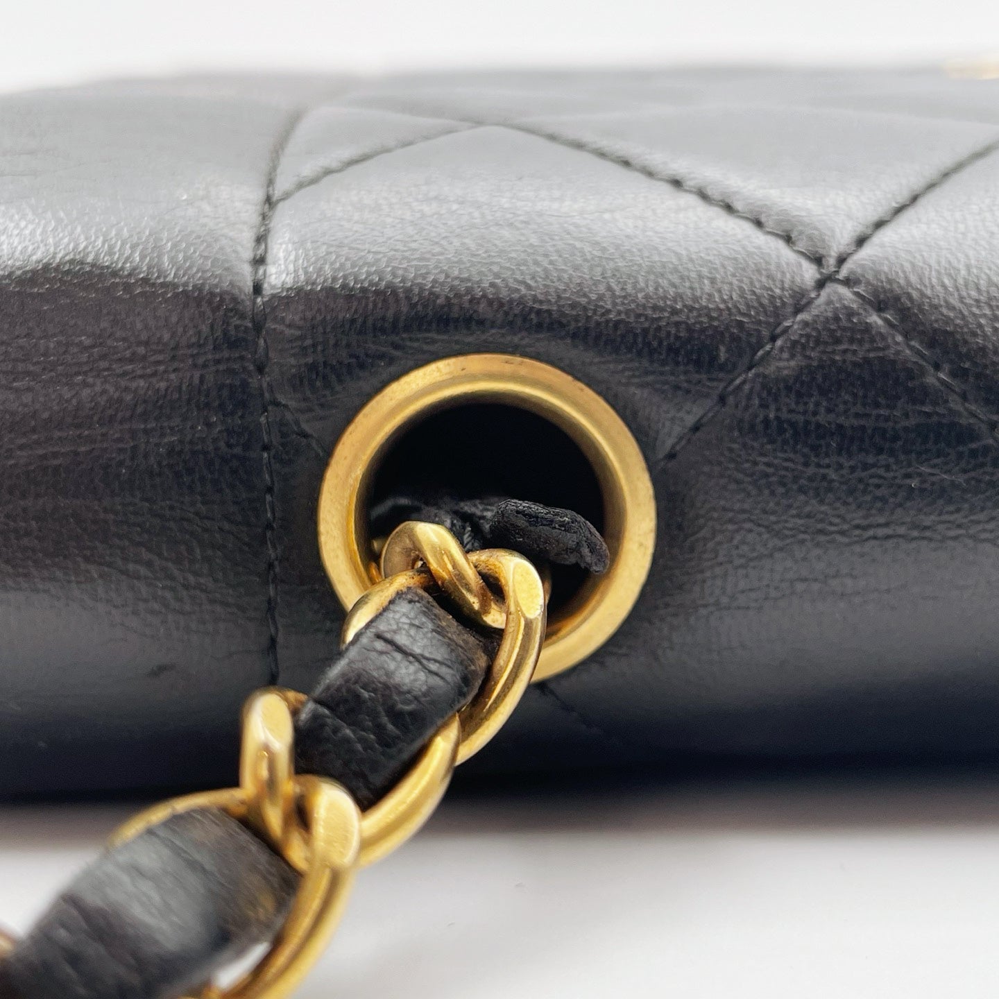 Chanel Black Lambskin Diana Chain Shoulder Bag Gold Hardware 25 cm [Used]