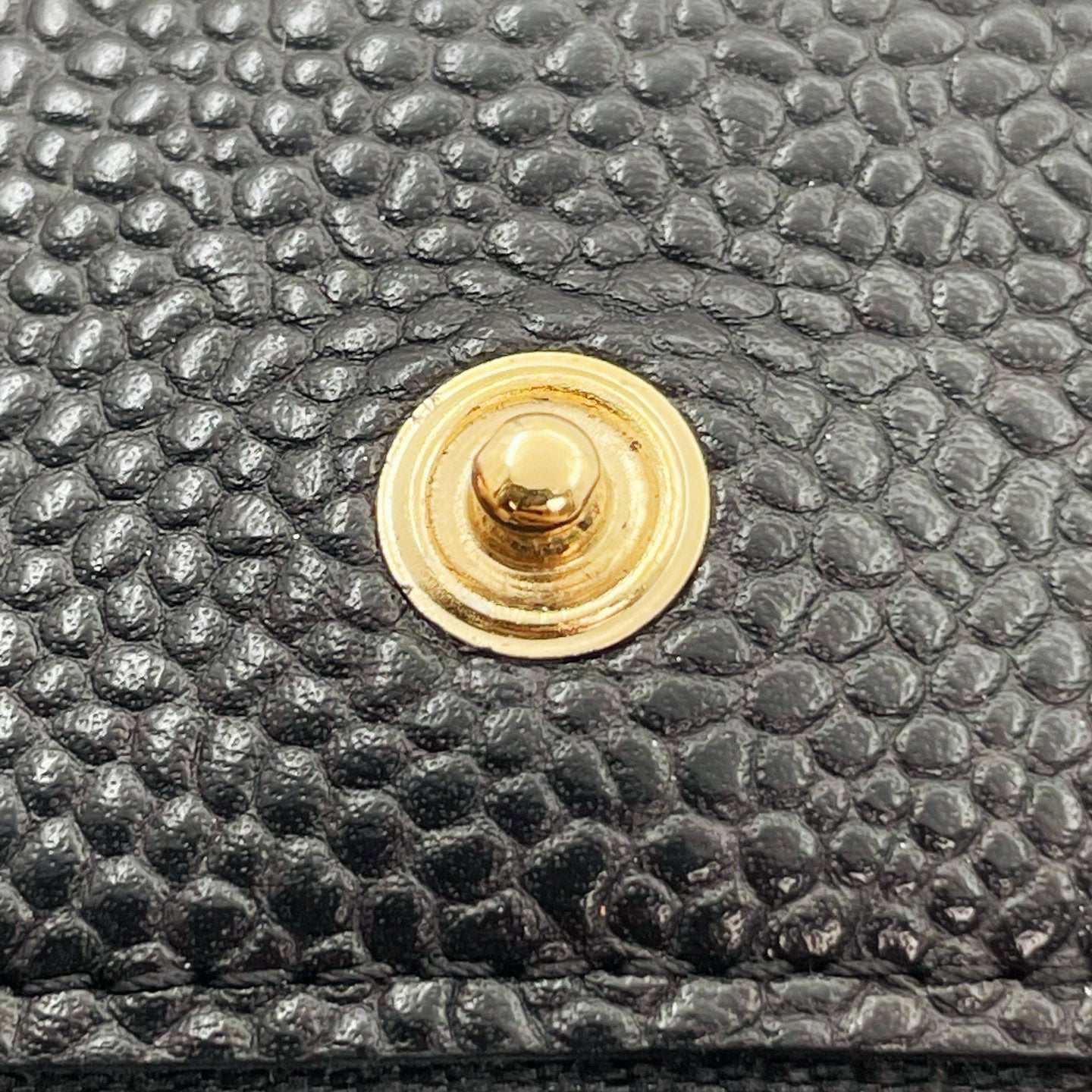 Chanel Black Caviar Leather WOC Chain Shoulder Bag Gold Hardware [Used]