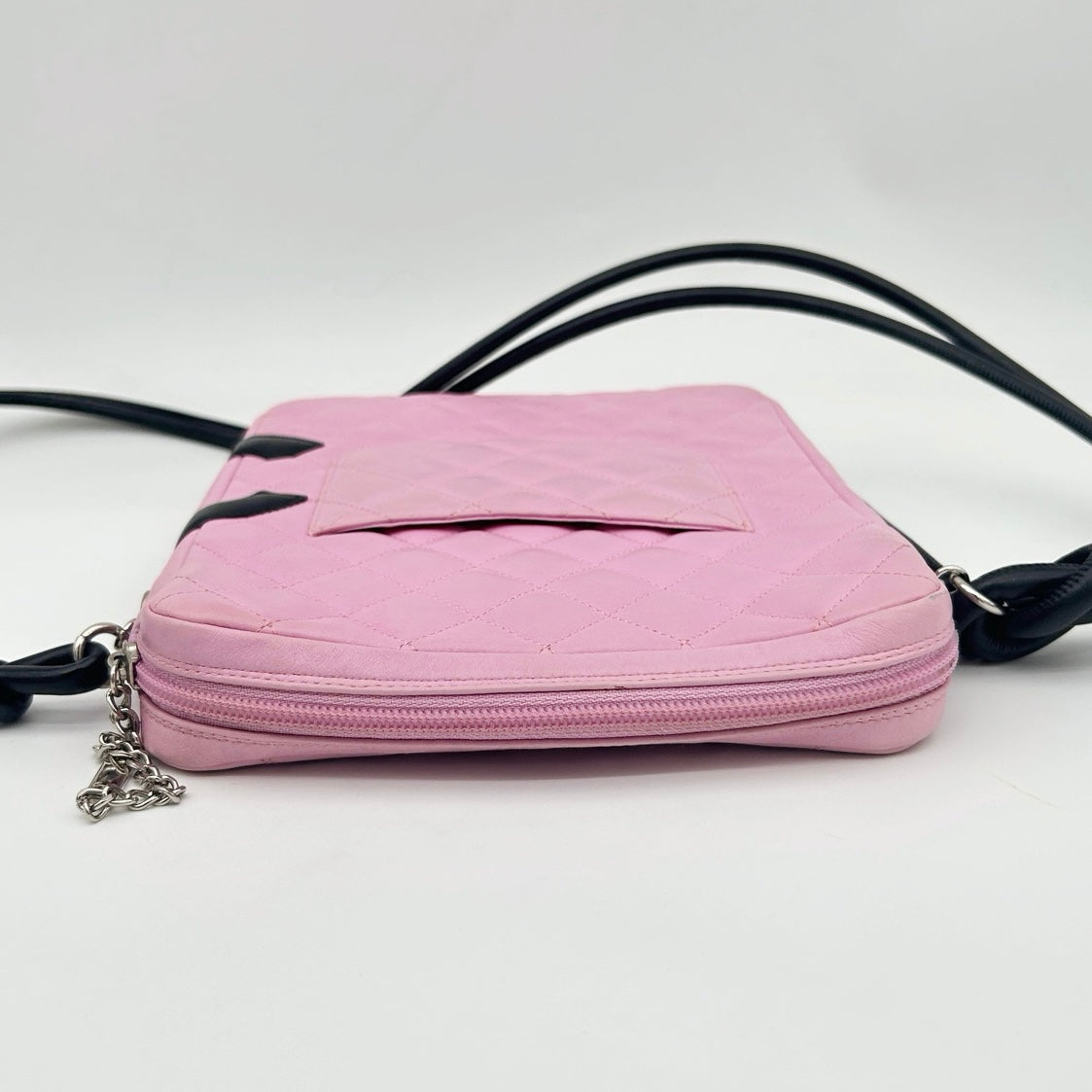 Chanel Cambon Ligne Large Camera Bag in Pink and Black with Silver Hardware [Used]