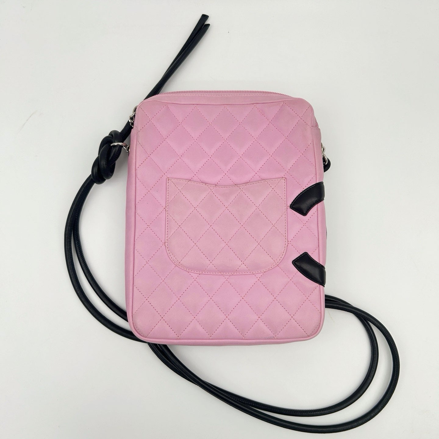 Chanel Cambon Ligne Large Camera Bag in Pink and Black with Silver Hardware [Used]