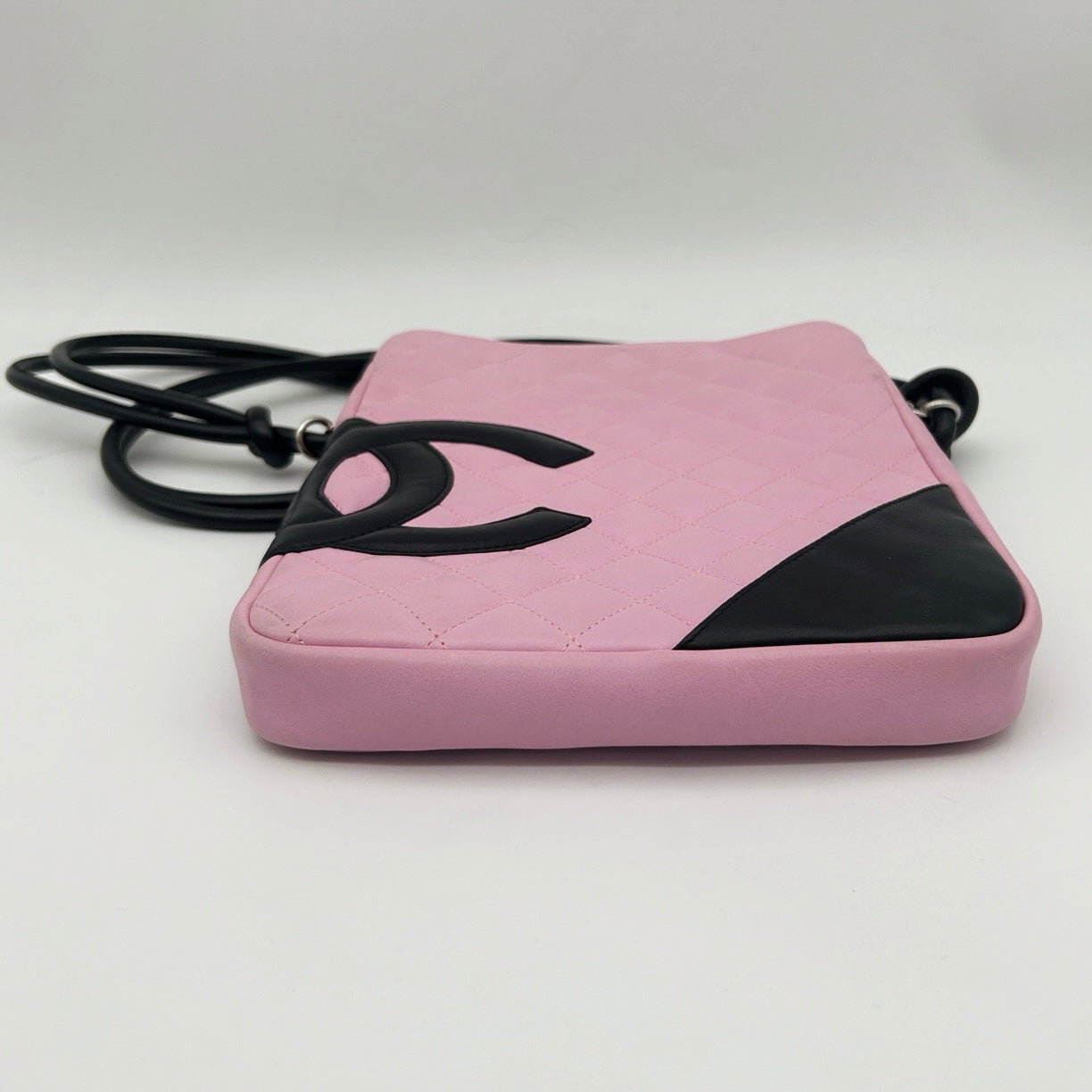 Chanel Cambon Ligne Large Camera Bag in Pink and Black with Silver Hardware [Used]