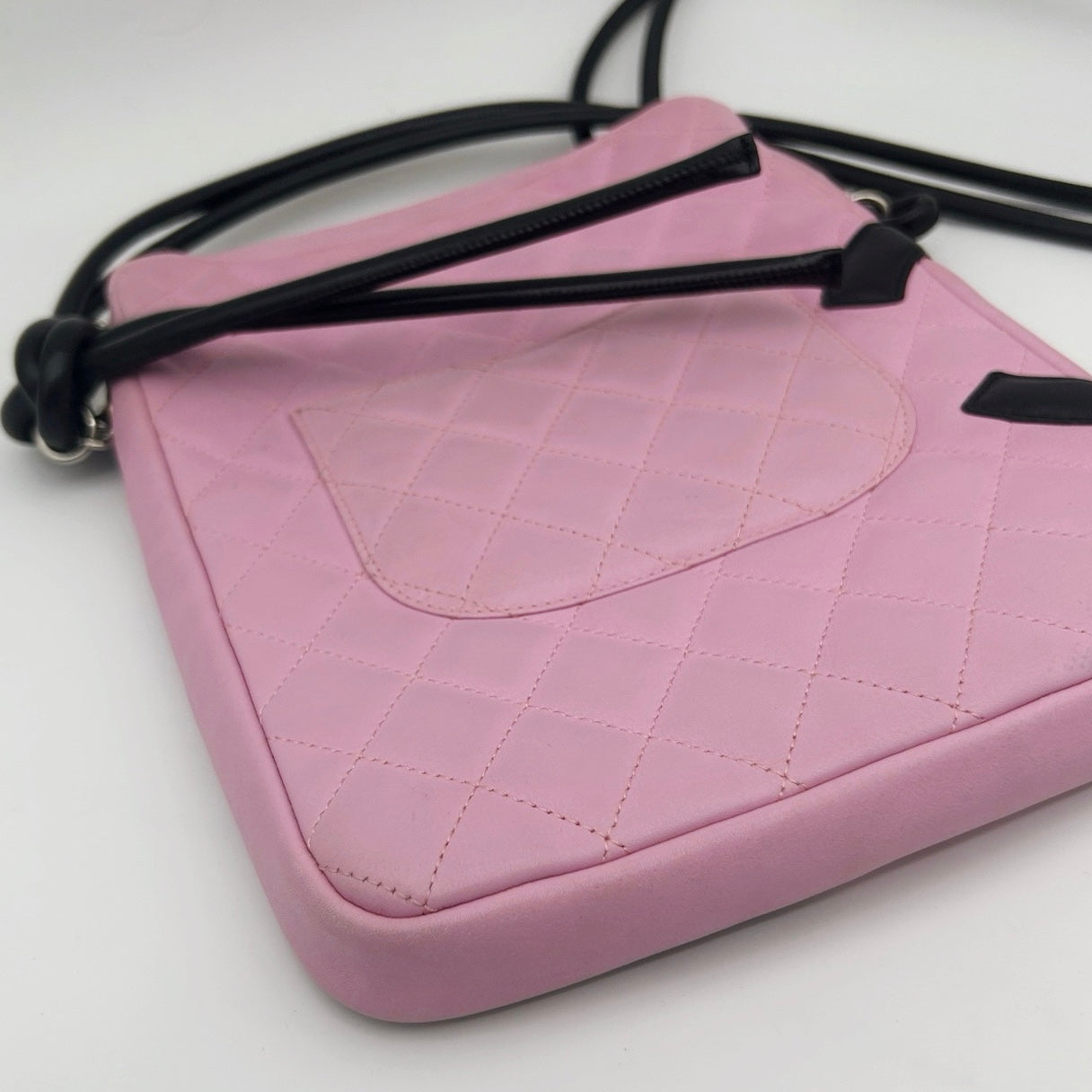 Chanel Cambon Ligne Large Camera Bag in Pink and Black with Silver Hardware [Used]