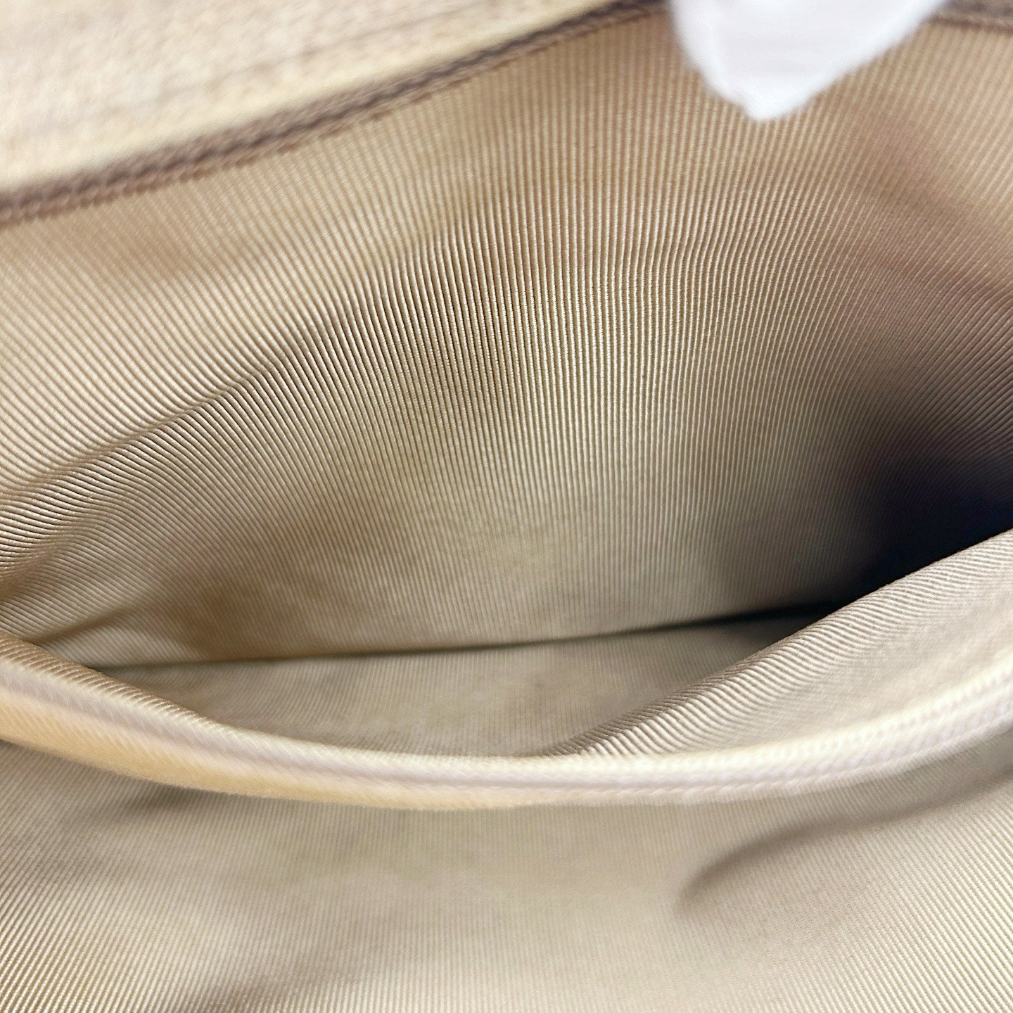 Chanel Linen and Canvas Tote Bag with Tortoiseshell Handles in Beige and Black [Used]