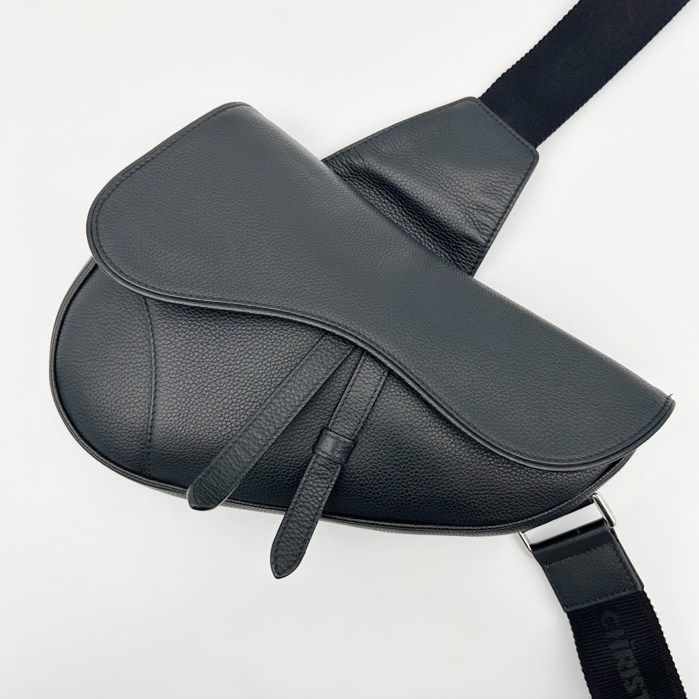 Dior Saddle Bag Medium in Black Calfskin with Gold Hardware [Used]