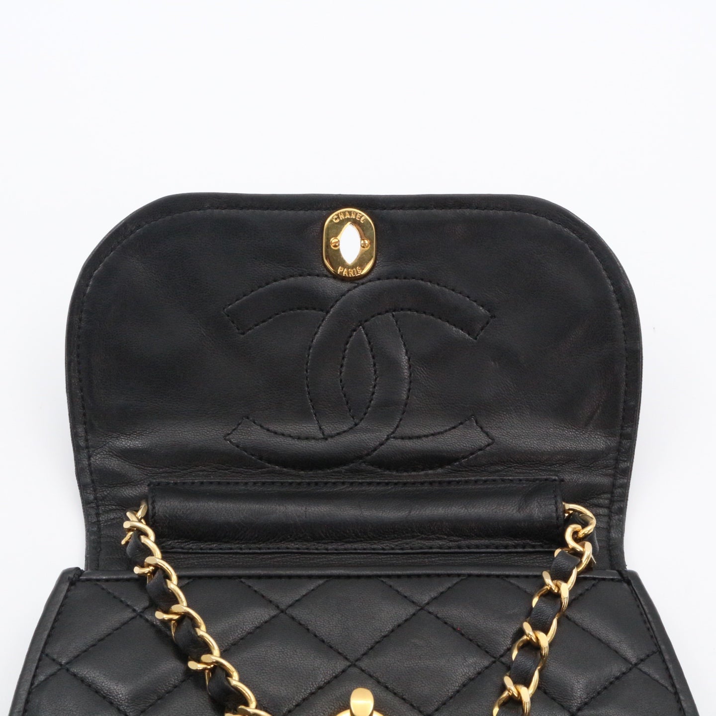 Chanel Paris Limited Edition Black Lambskin Crossbody Bag[Used]