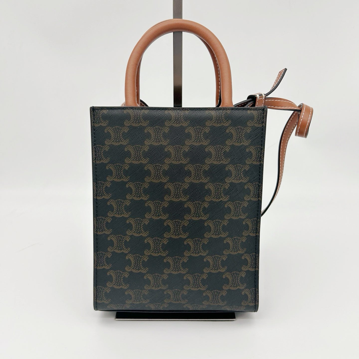 Celine Triomphe Mini Tote Bag Brown [Used]