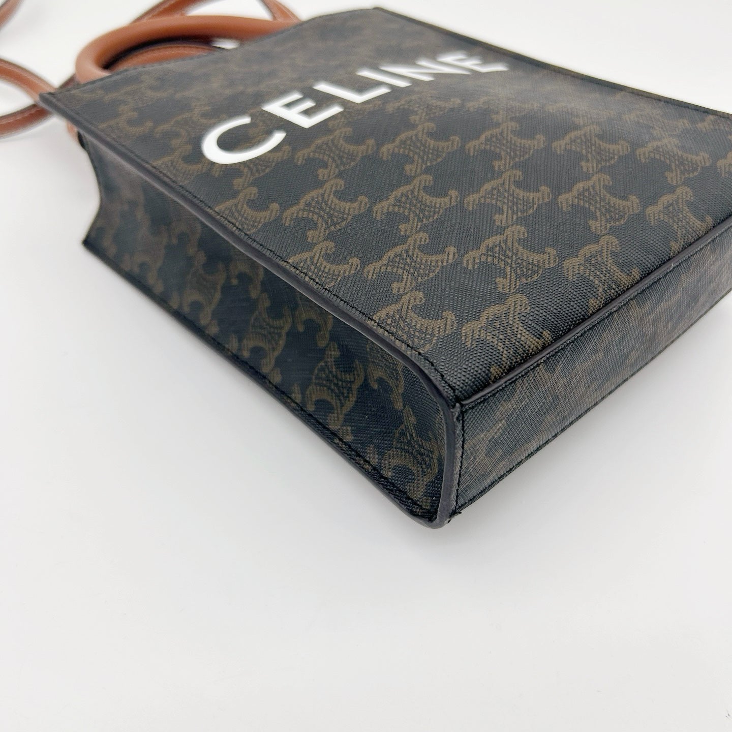 Celine Triomphe Mini Tote Bag Brown [Used]
