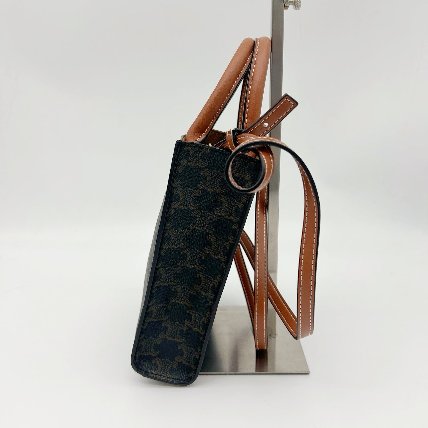Celine Triomphe Mini Tote Bag Brown [Used]