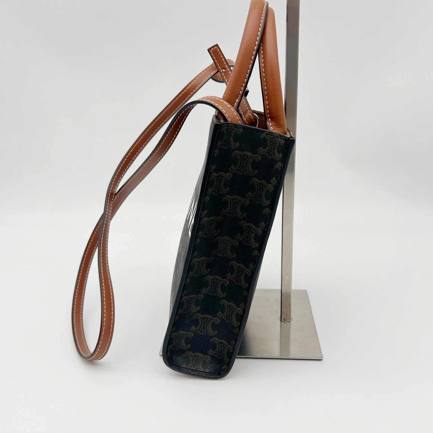 Celine Triomphe Mini Tote Bag Brown [Used]