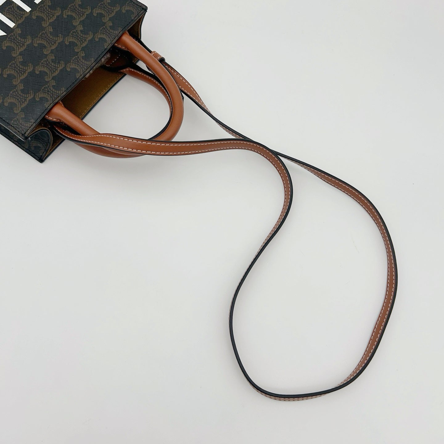 Celine Triomphe Mini Tote Bag Brown [Used]