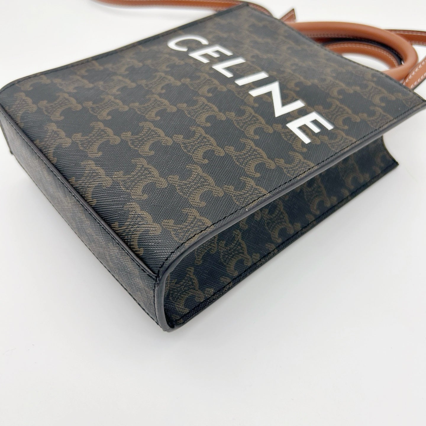 Celine Triomphe Mini Tote Bag Brown [Used]