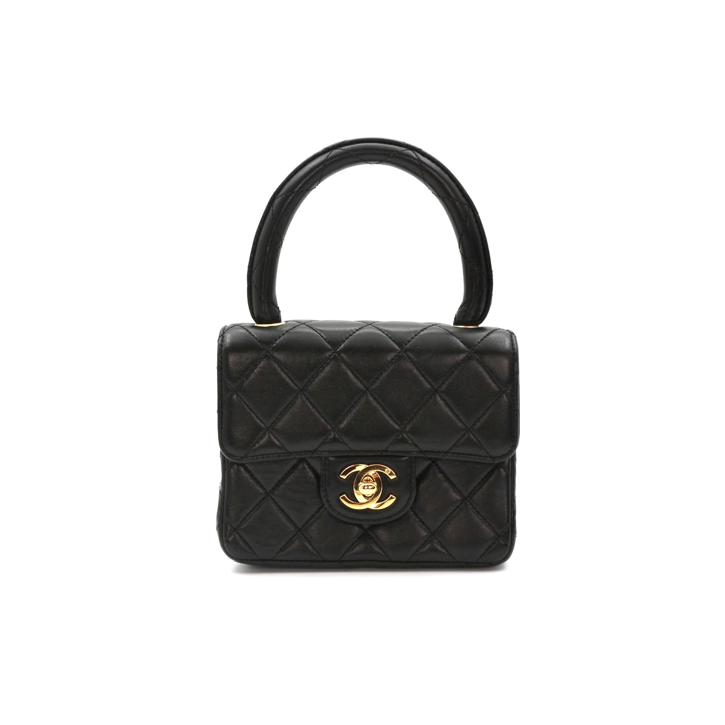 CHANEL Black Lambskin Classic Single Flap Twin Bags[Used]