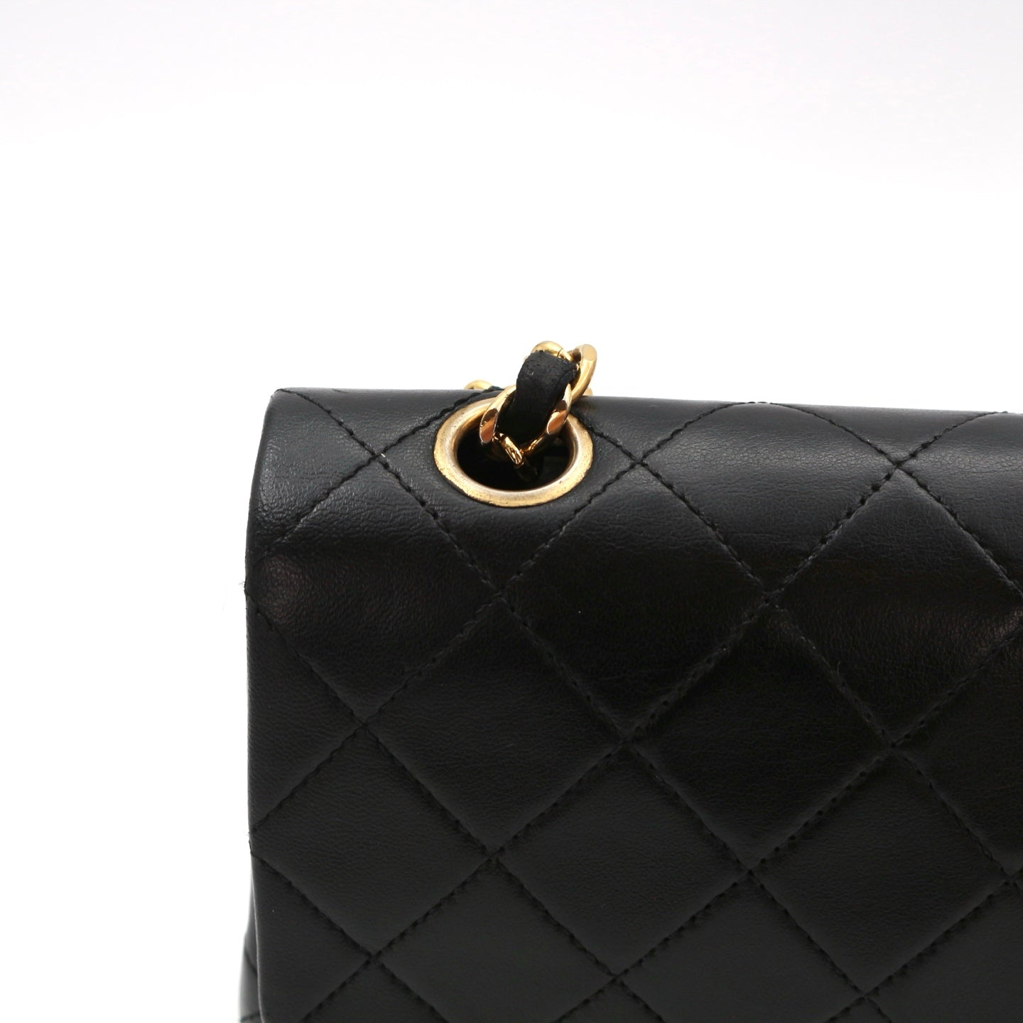 Chanel Black Lambskin Classic Flap Bag 23 Gold Hardware [Used]