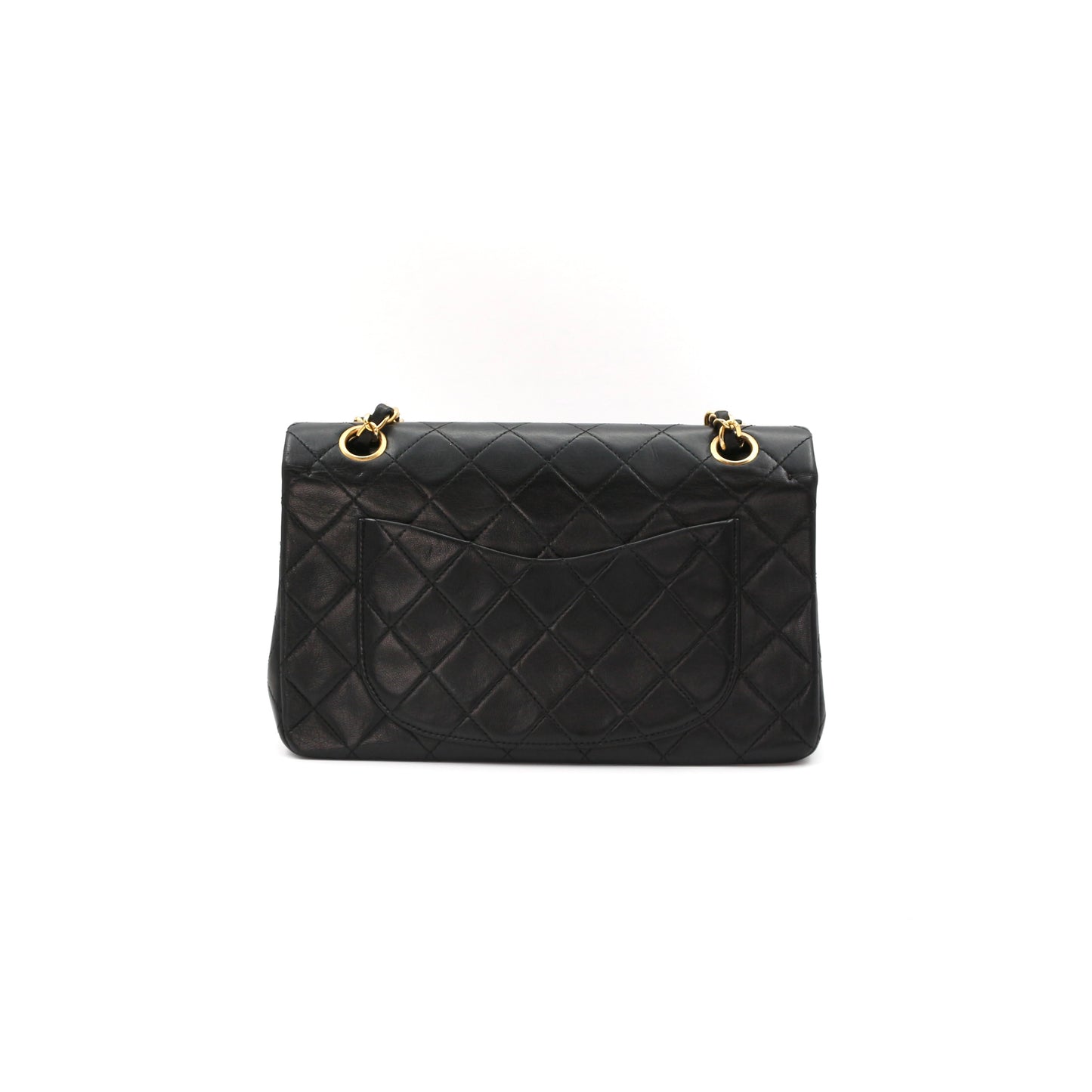 Chanel Black Lambskin Classic Flap Bag 23 Gold Hardware [Used]