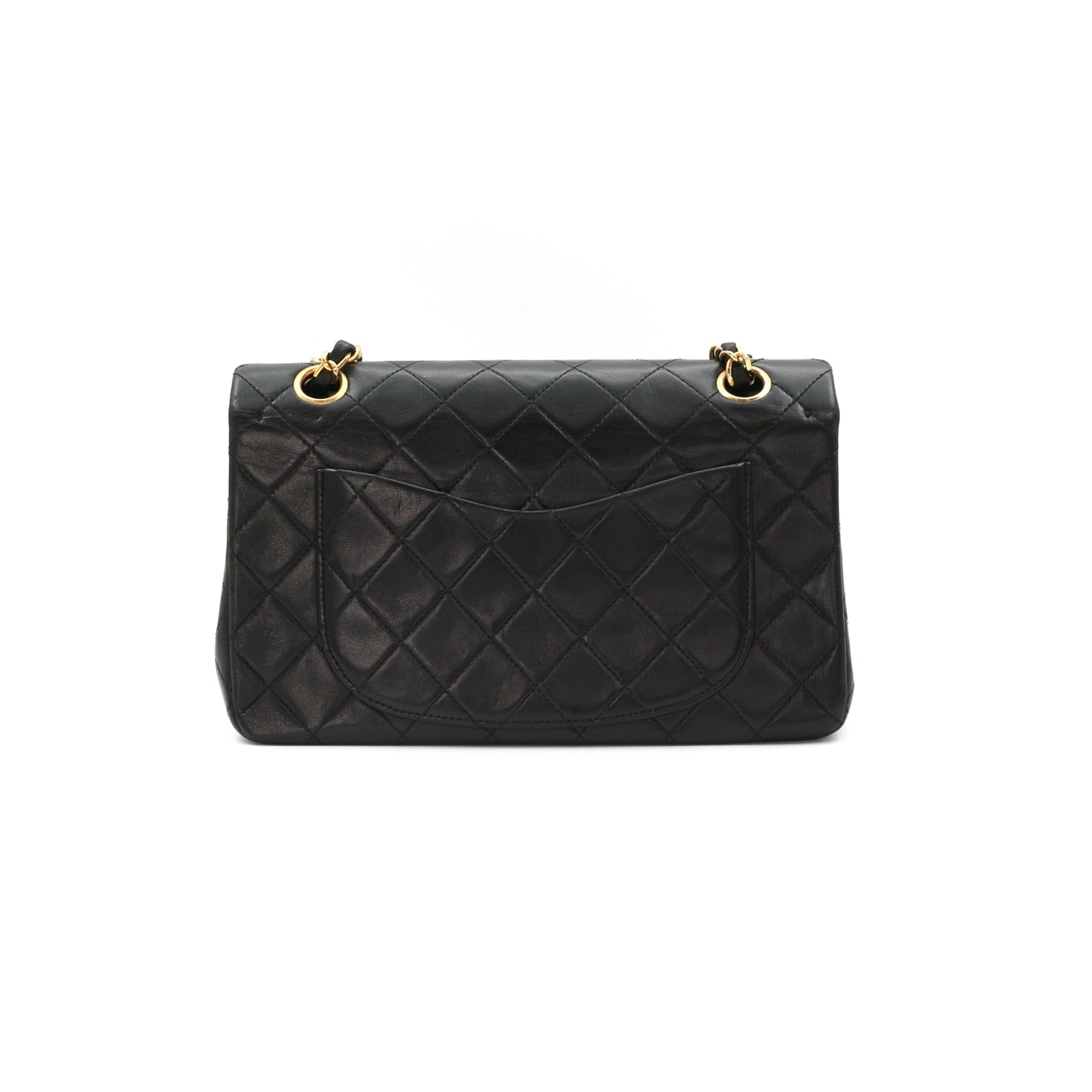 Chanel Black Lambskin Classic Flap Bag 23 Gold Hardware [Used]
