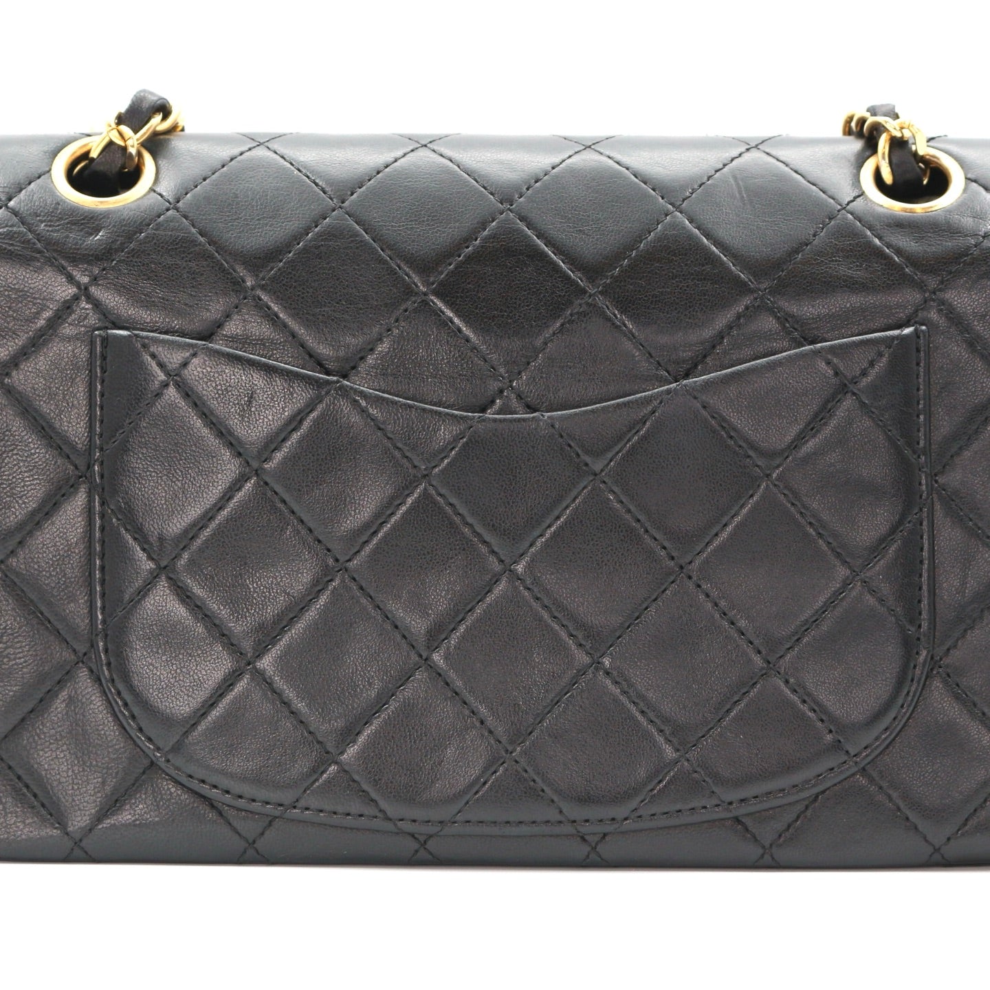 Chanel Black Lambskin Classic Flap Bag 23 Gold Hardware [Used]