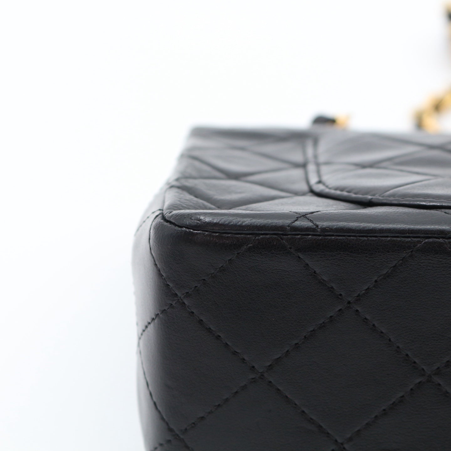 Chanel Black Lambskin Classic Flap Bag 23 Gold Hardware [Used]