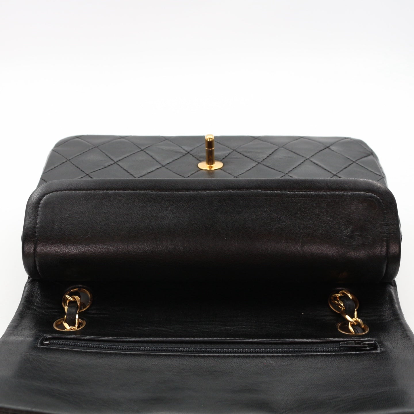 Chanel Black Lambskin Classic Flap Bag 23 Gold Hardware [Used]