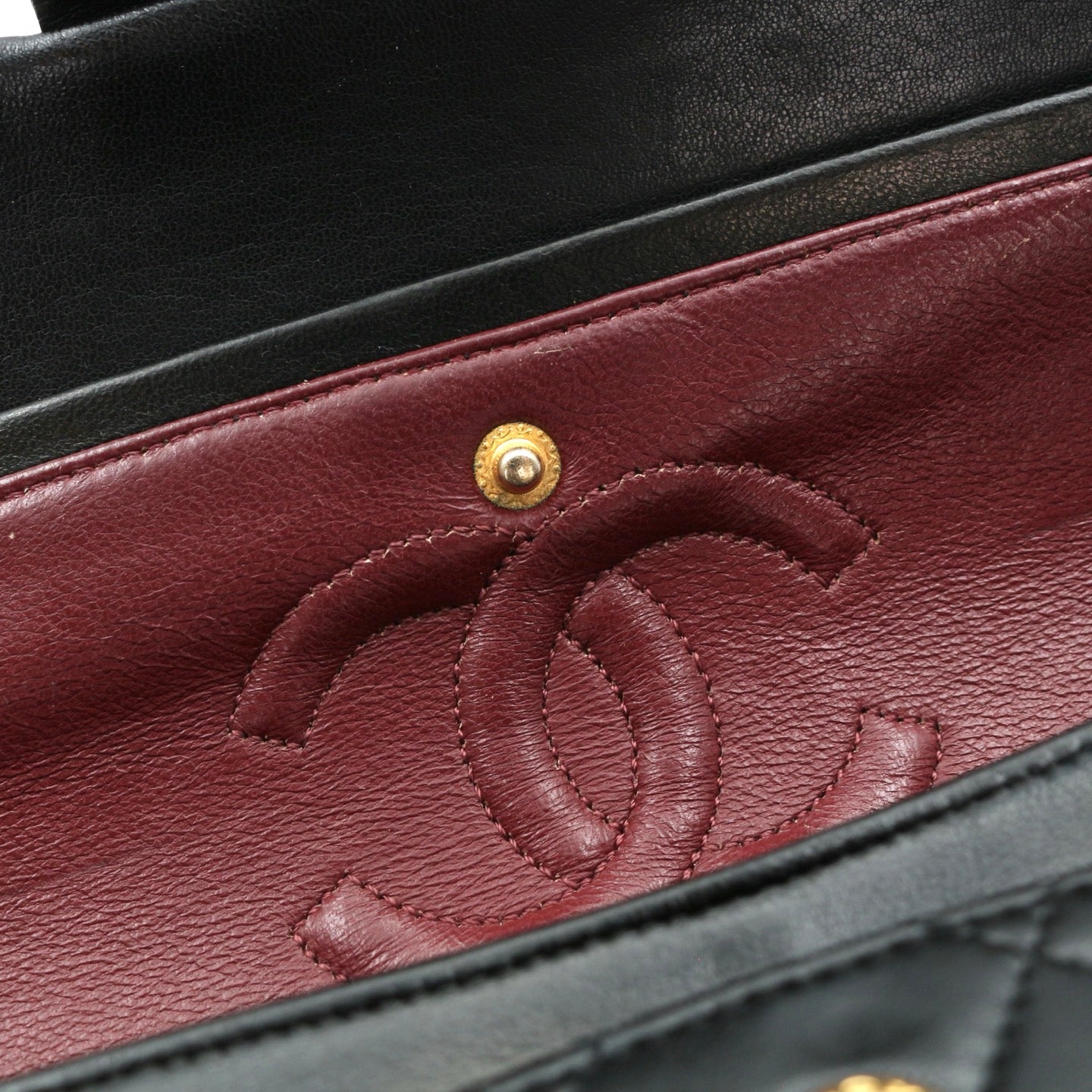 Chanel Black Lambskin Classic Flap Bag 23 Gold Hardware [Used]