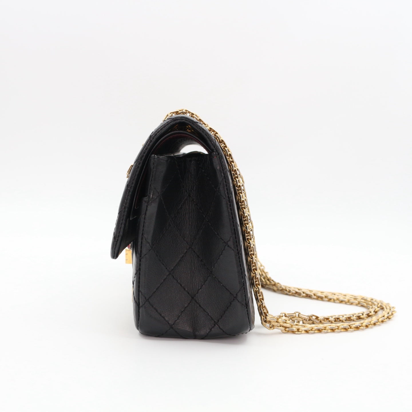 CHANEL Aged Calfskin Lucky Charms 2.55 Reissue 225 Flap Bag Black [Used]