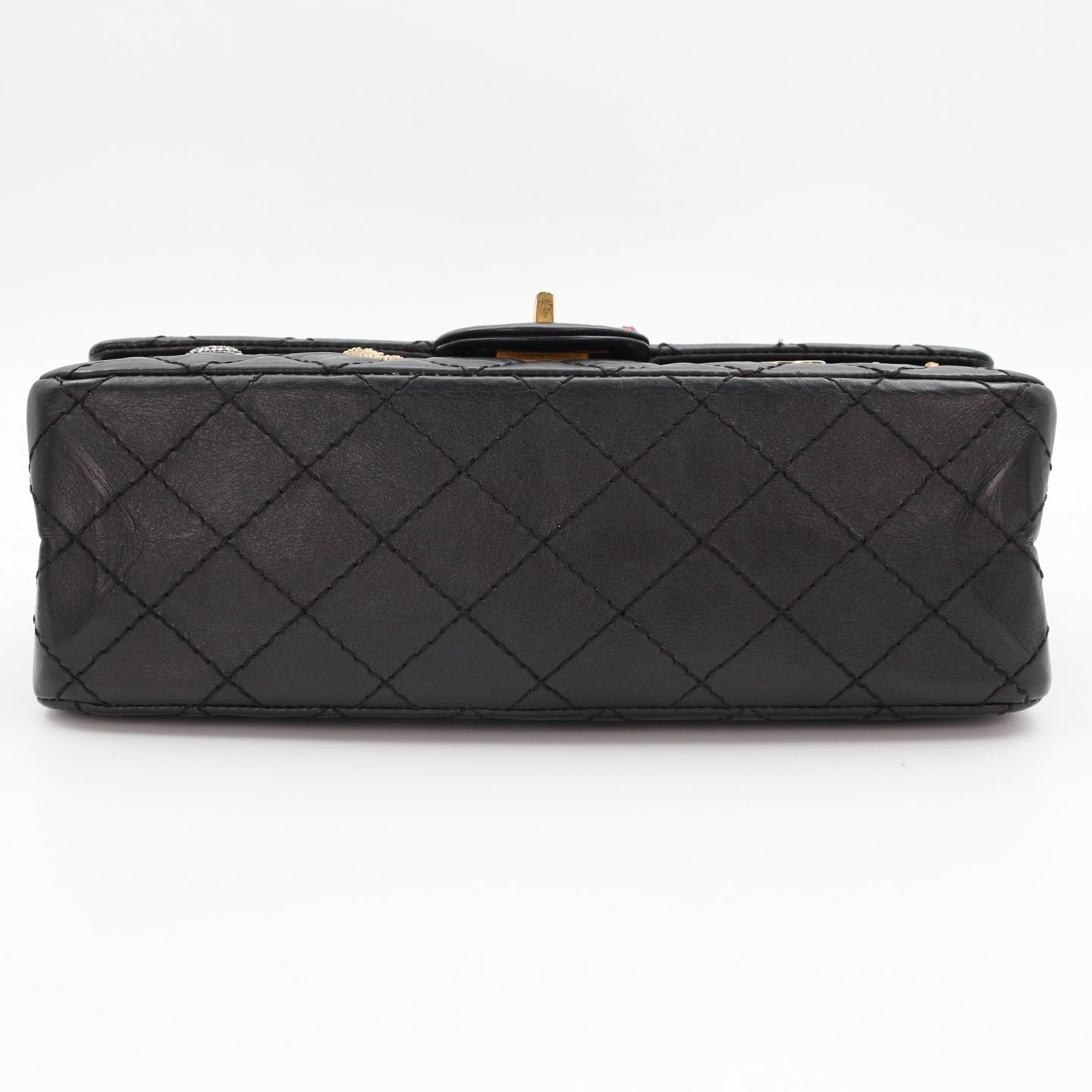 CHANEL Aged Calfskin Lucky Charms 2.55 Reissue 225 Flap Bag Black [Used]