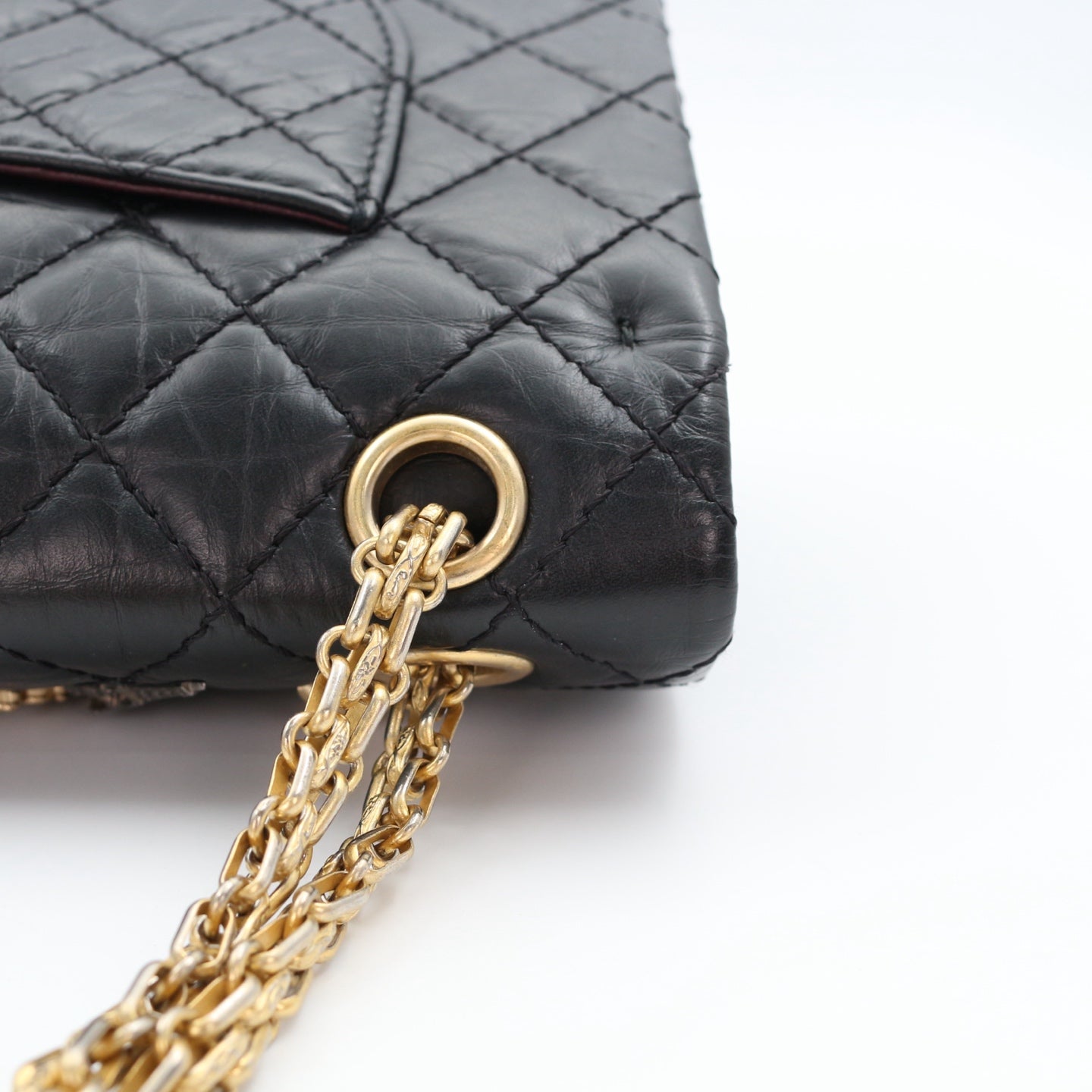 CHANEL Aged Calfskin Lucky Charms 2.55 Reissue 225 Flap Bag Black [Used]