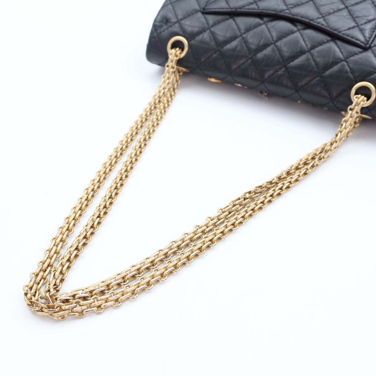 CHANEL Aged Calfskin Lucky Charms 2.55 Reissue 225 Flap Bag Black [Used]