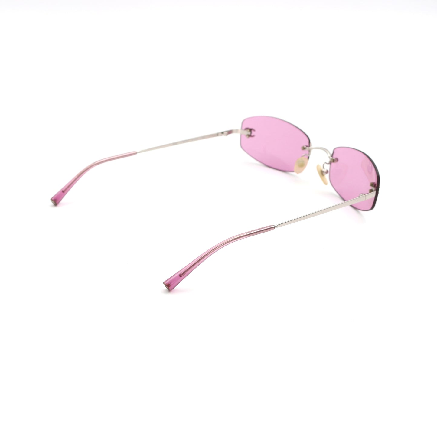 Chanel Pink Rimless Vintage Sunglasses [Used]