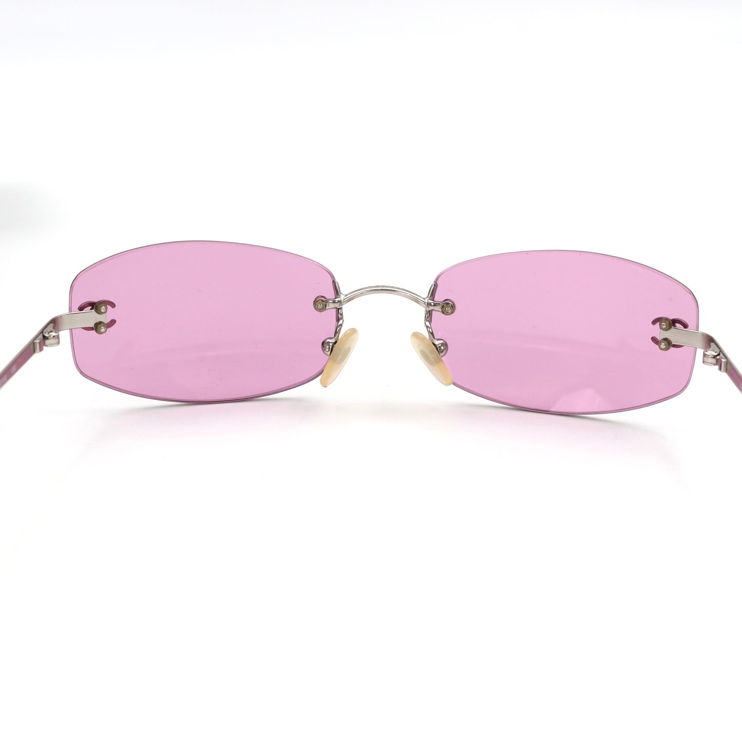 Chanel Pink Rimless Vintage Sunglasses [Used]