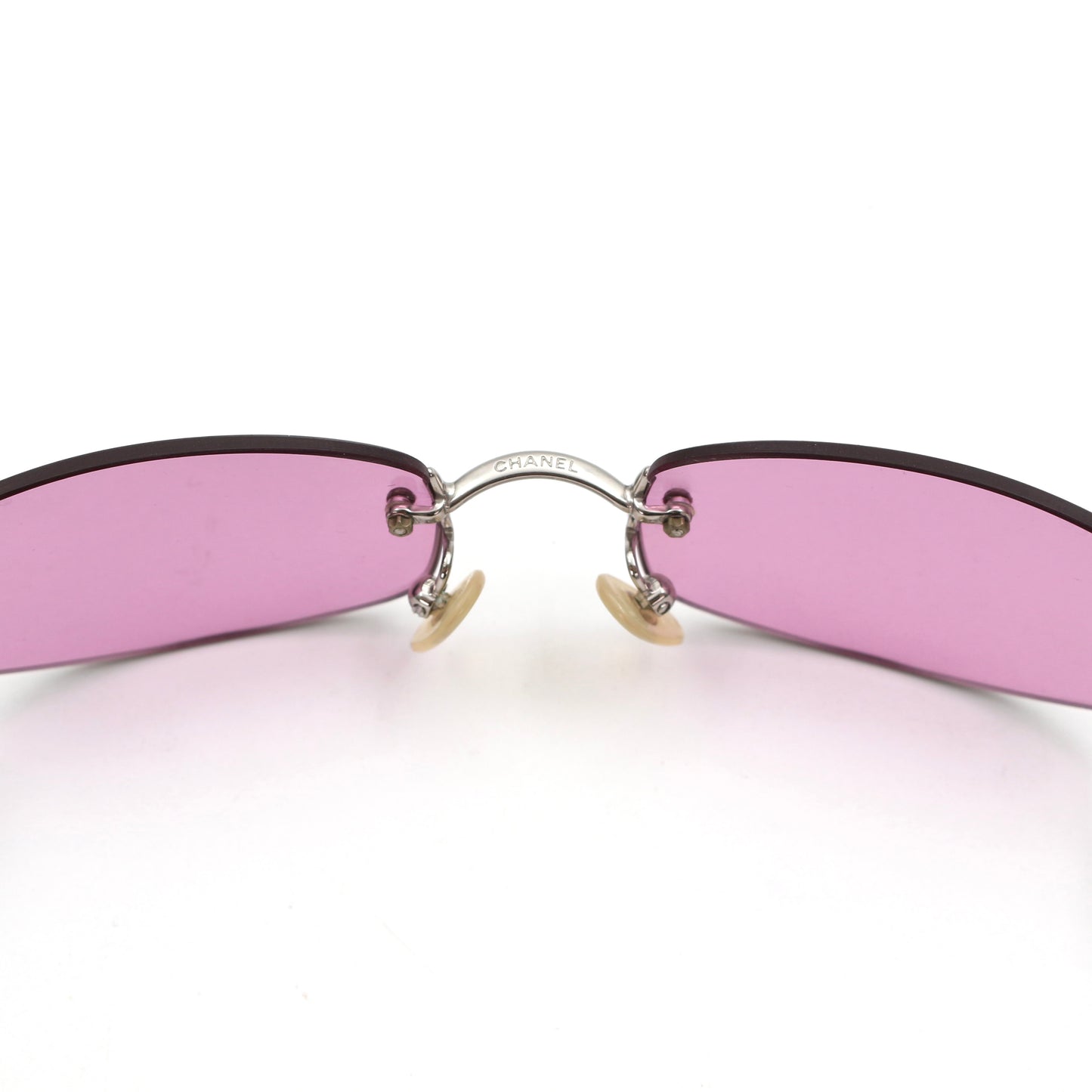 Chanel Pink Rimless Vintage Sunglasses [Used]