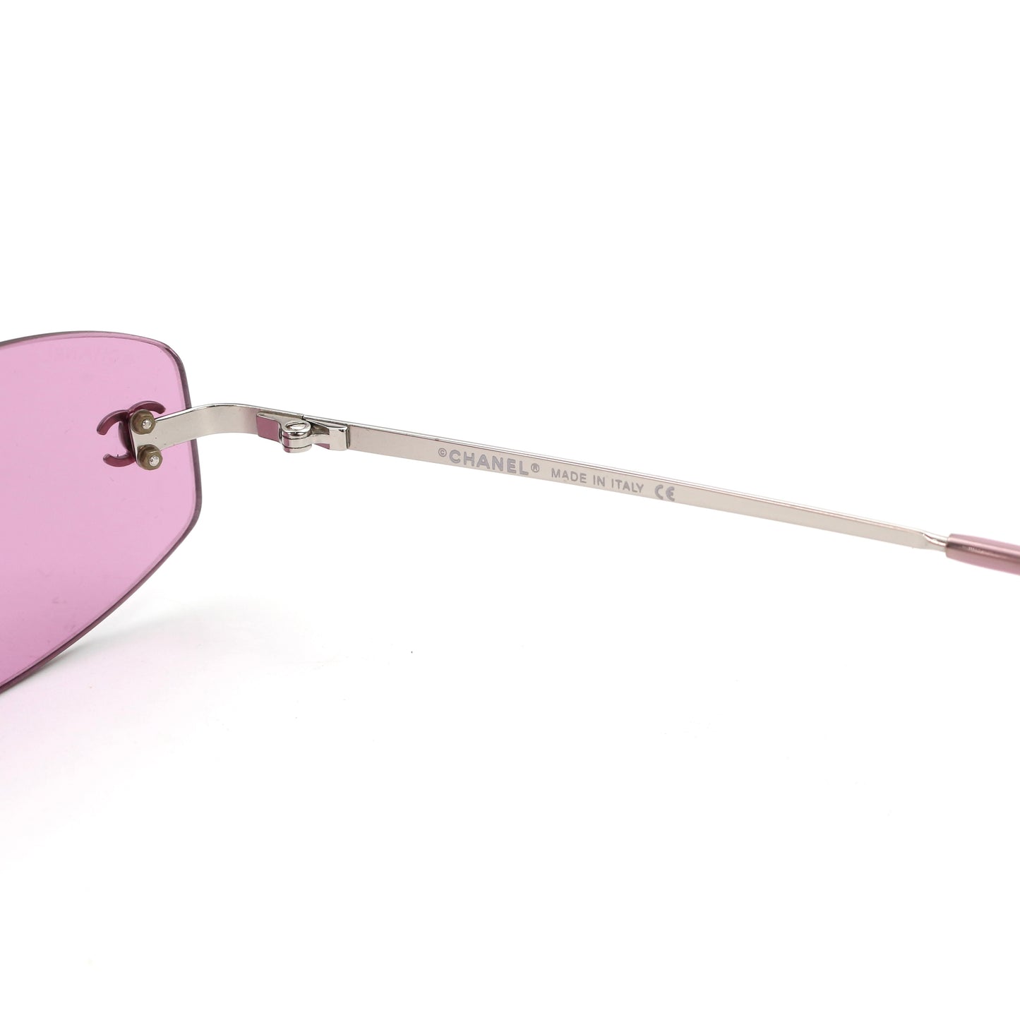 Chanel Pink Rimless Vintage Sunglasses [Used]