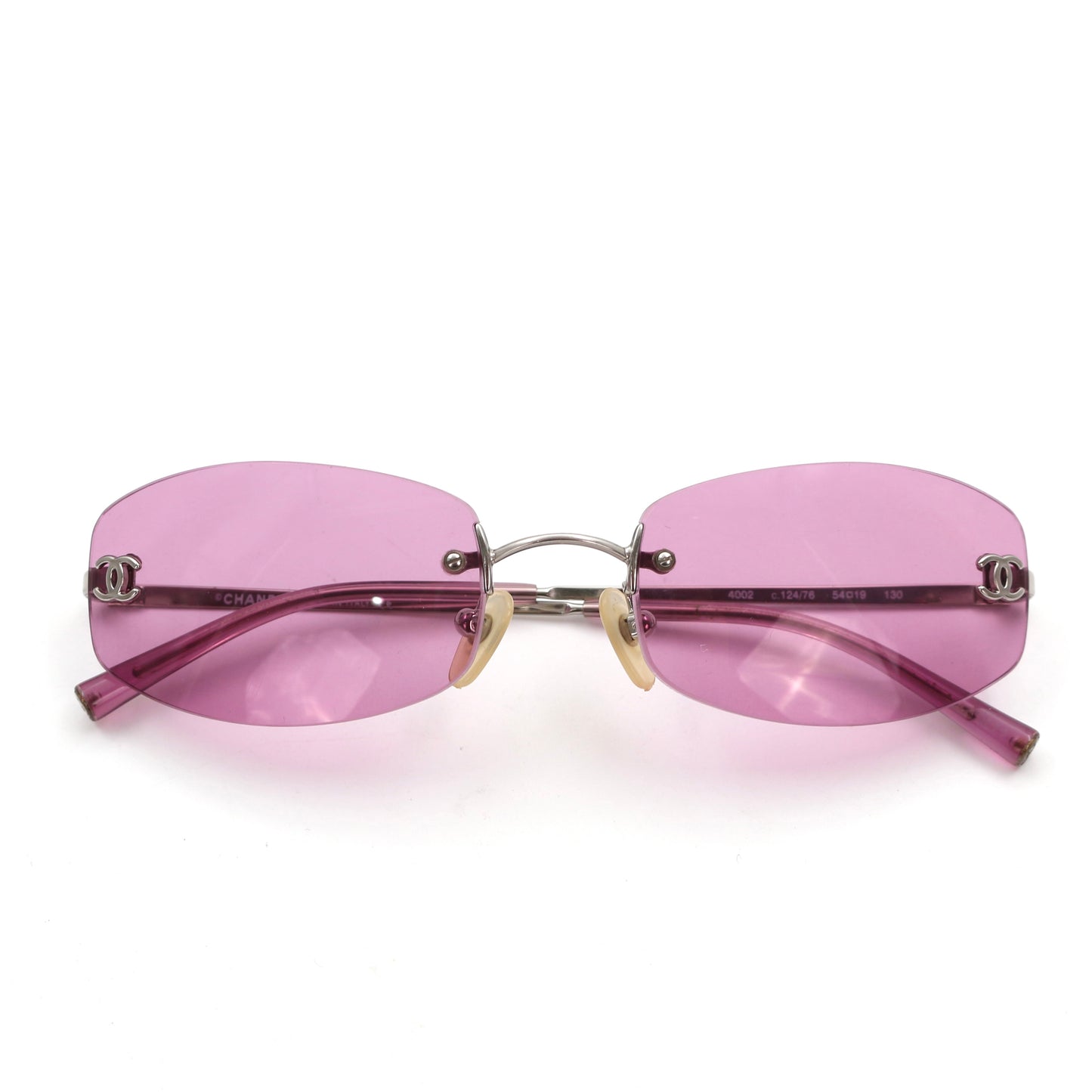 Chanel Pink Rimless Vintage Sunglasses [Used]