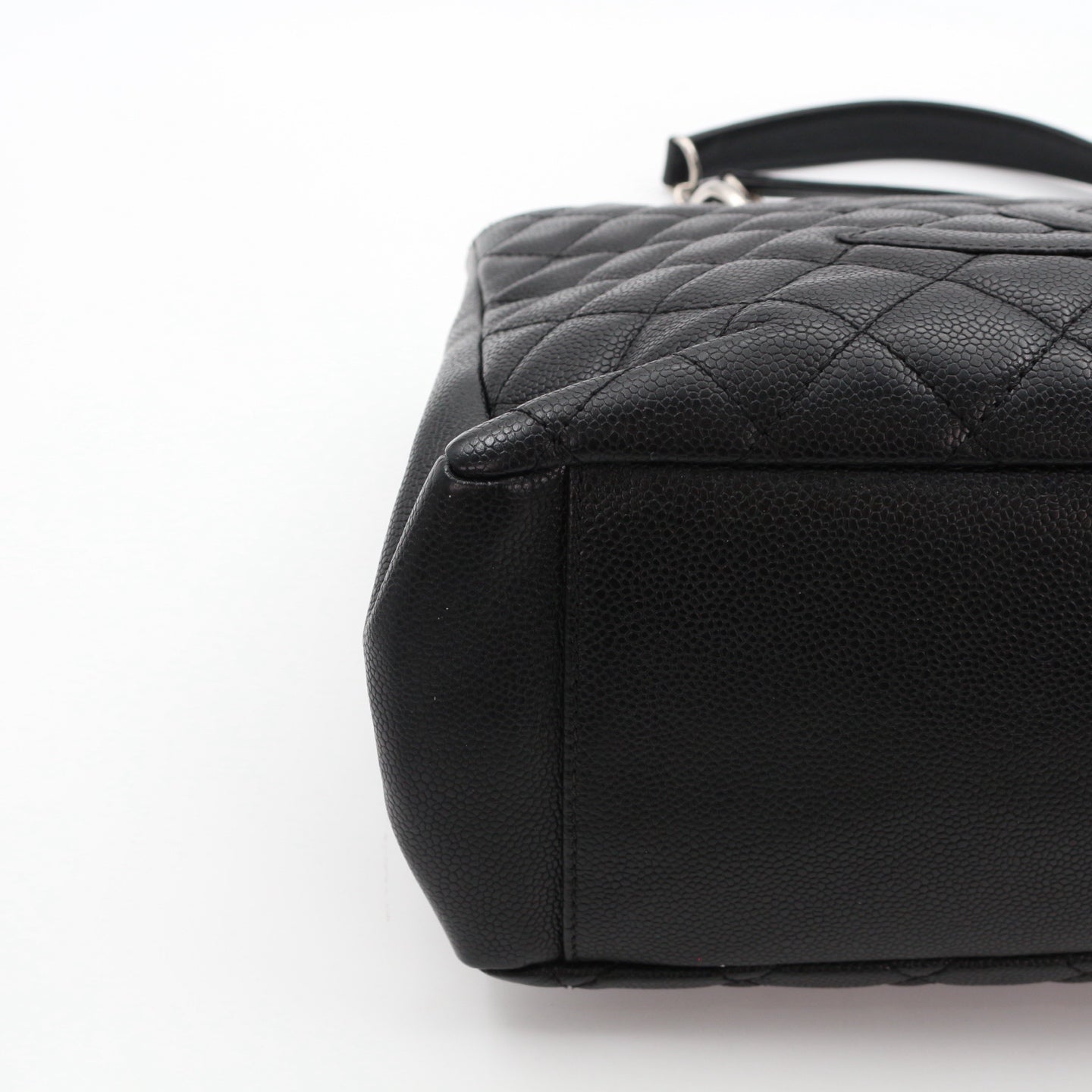 CHANEL Black Caviar GST Tote Bag Silver Hardware [Used]