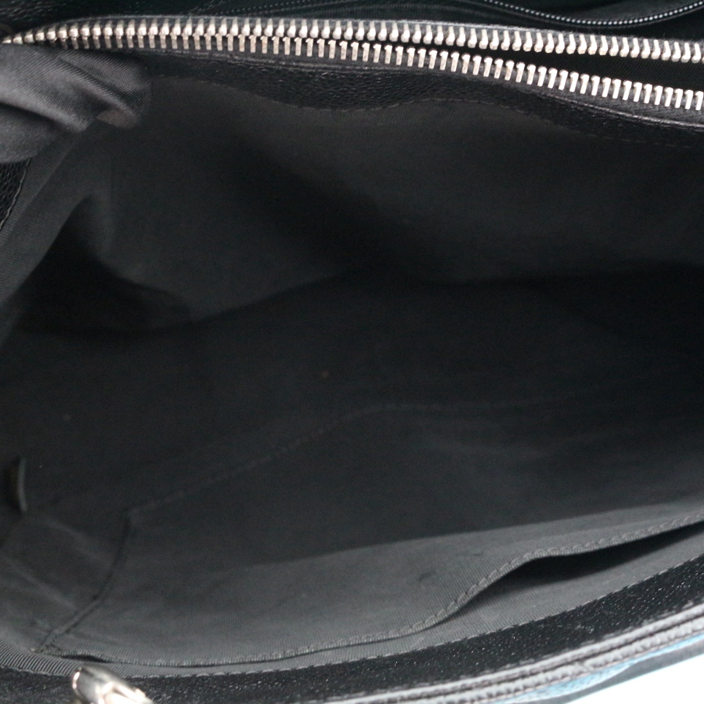CHANEL Black Caviar GST Tote Bag Silver Hardware [Used]