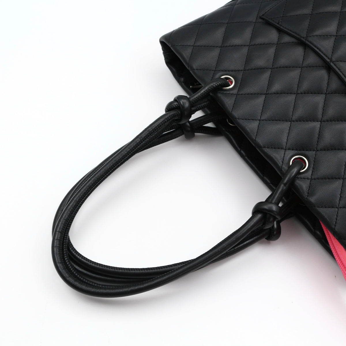 CHANEL Black Lambskin Cambon Tote Bag [Used]