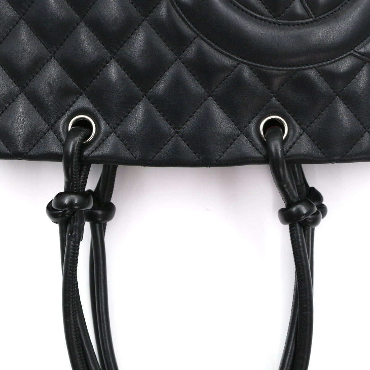 CHANEL Black Lambskin Cambon Tote Bag [Used]