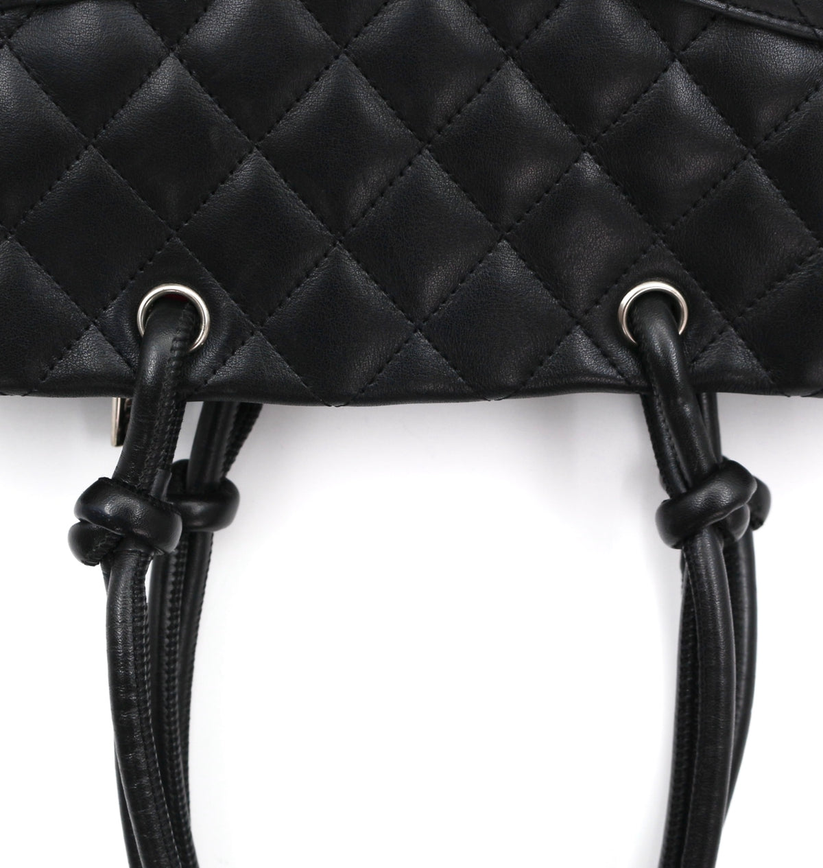 CHANEL Black Lambskin Cambon Tote Bag [Used]