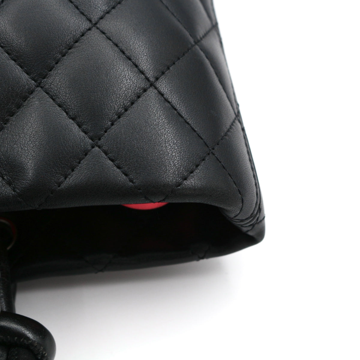 CHANEL Black Lambskin Cambon Tote Bag [Used]