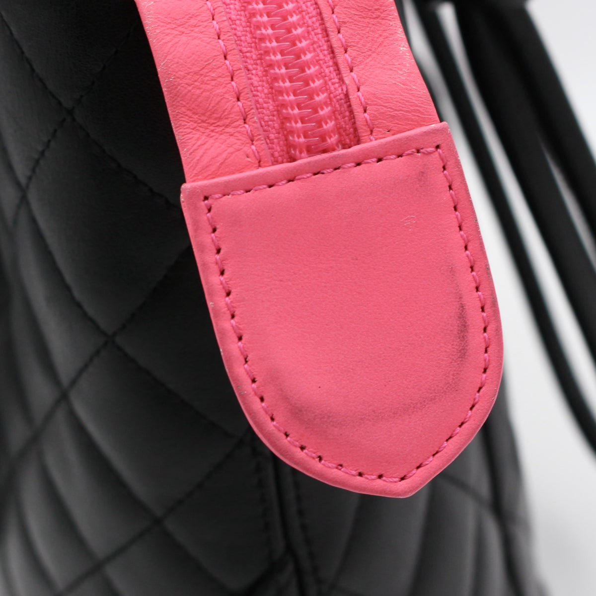 CHANEL Black Lambskin Cambon Tote Bag [Used]