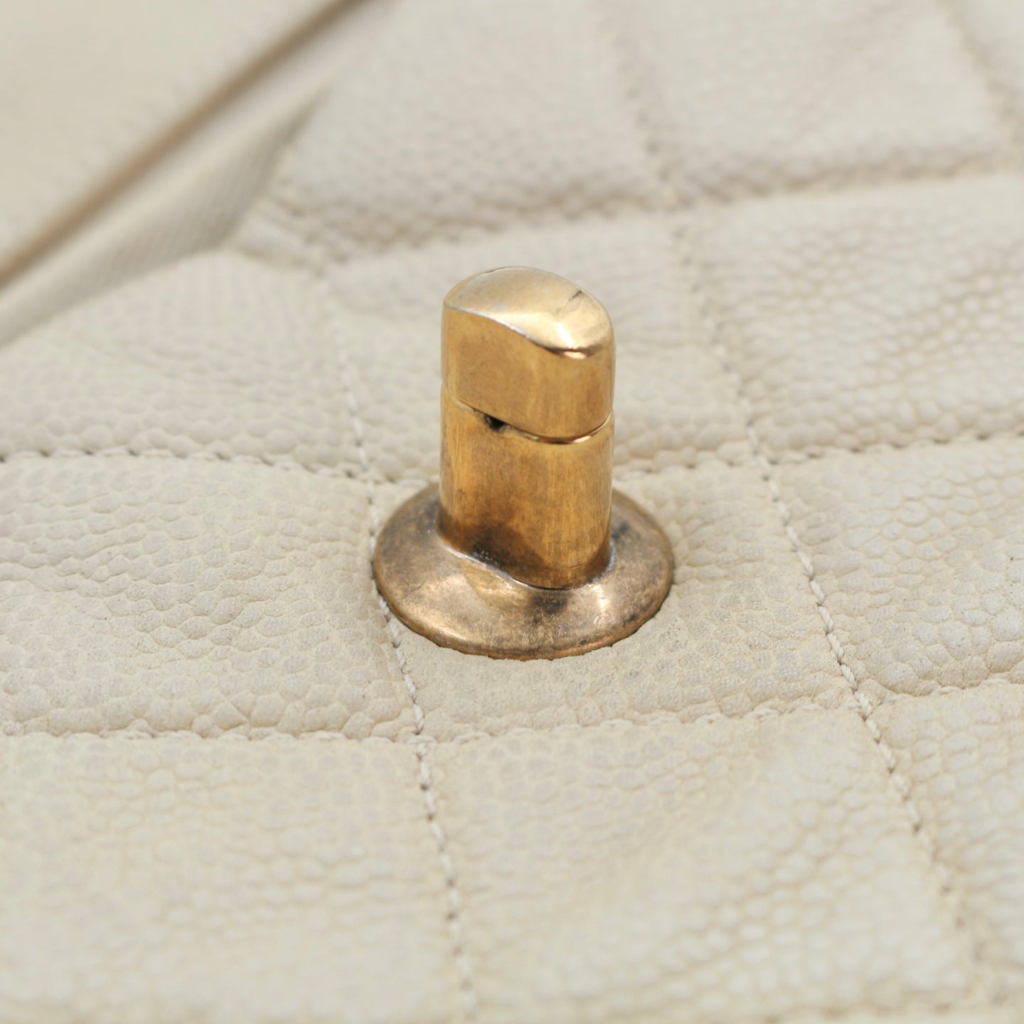 Chanel Cloud Tote Beige Calfskin Aged Gold CC 2Way Large Tote Bag[Used]