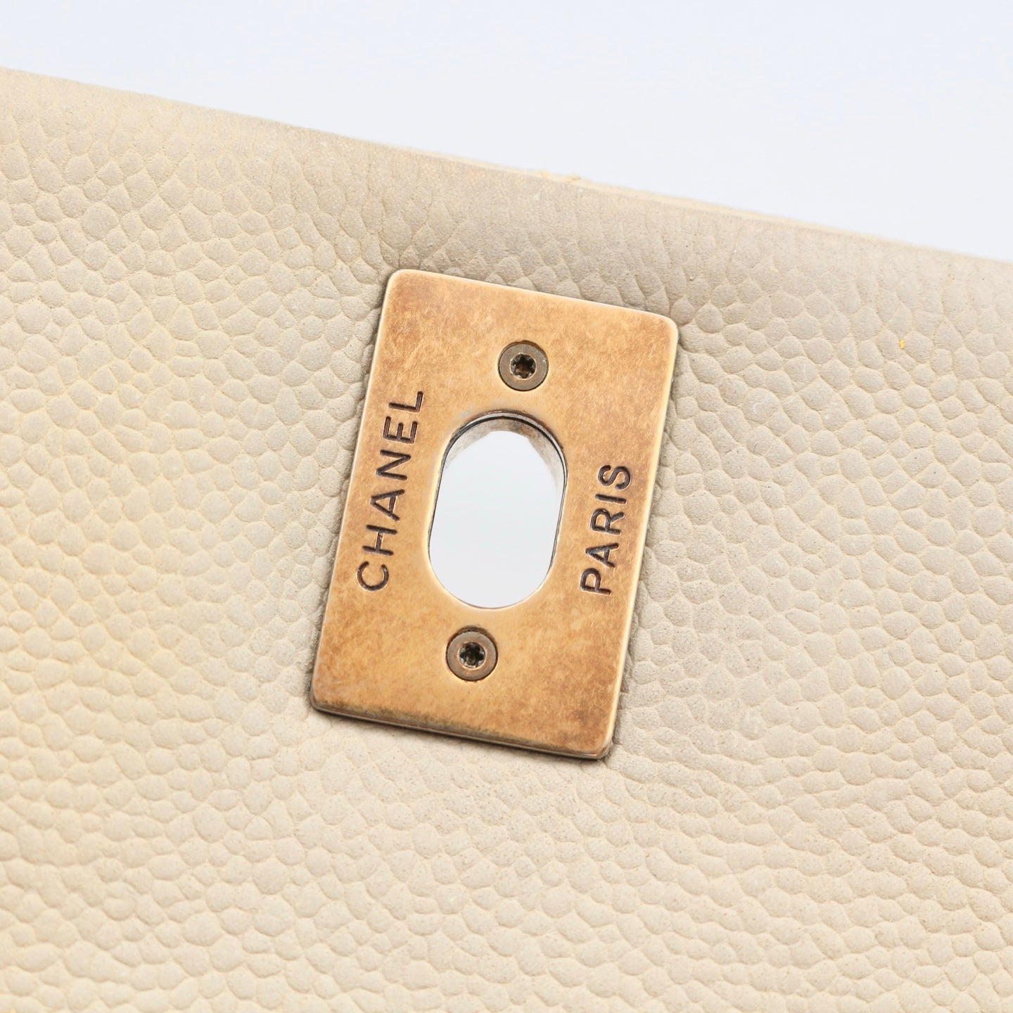 Chanel Cloud Tote Beige Calfskin Aged Gold CC 2Way Large Tote Bag[Used]