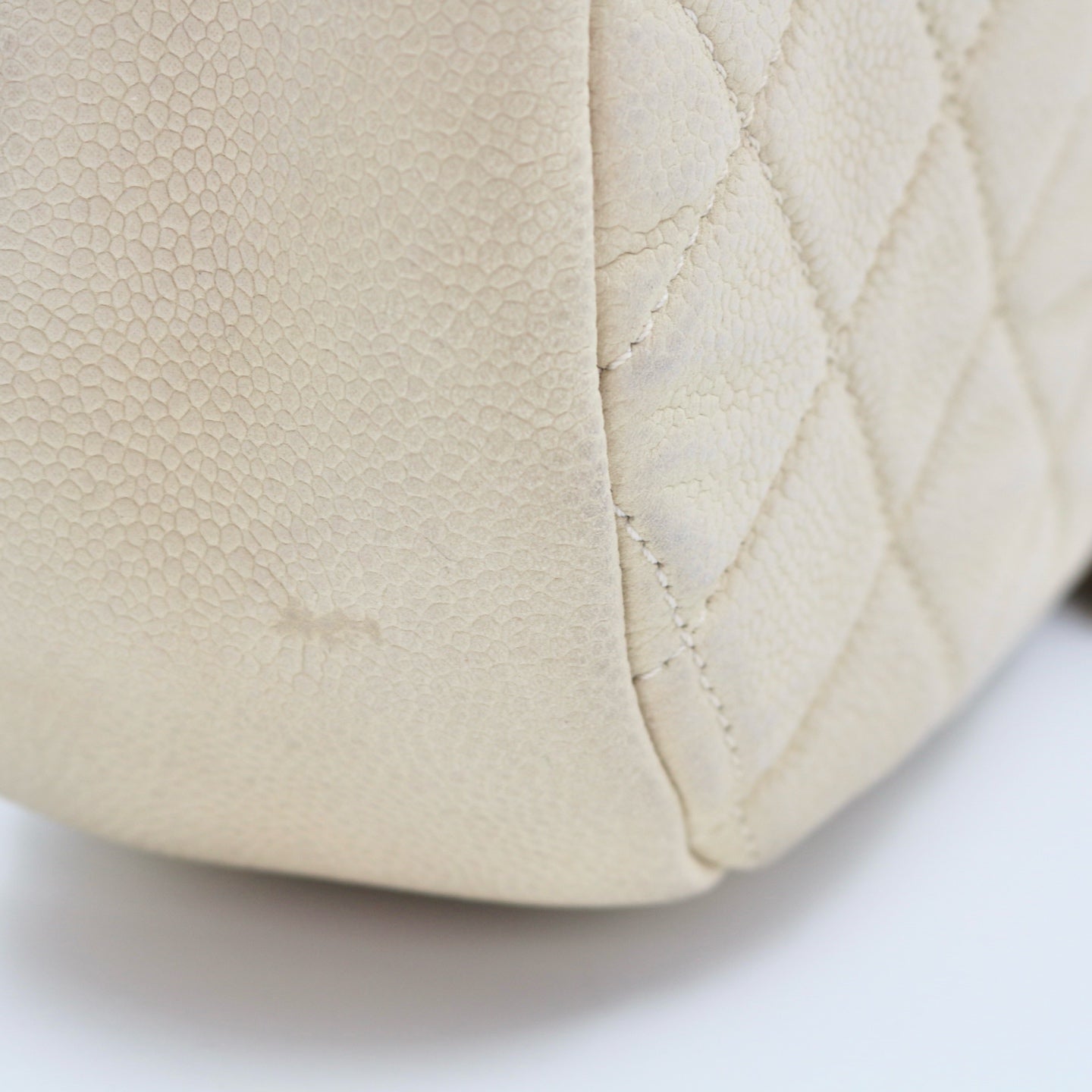 Chanel Cloud Tote Beige Calfskin Aged Gold CC 2Way Large Tote Bag[Used]