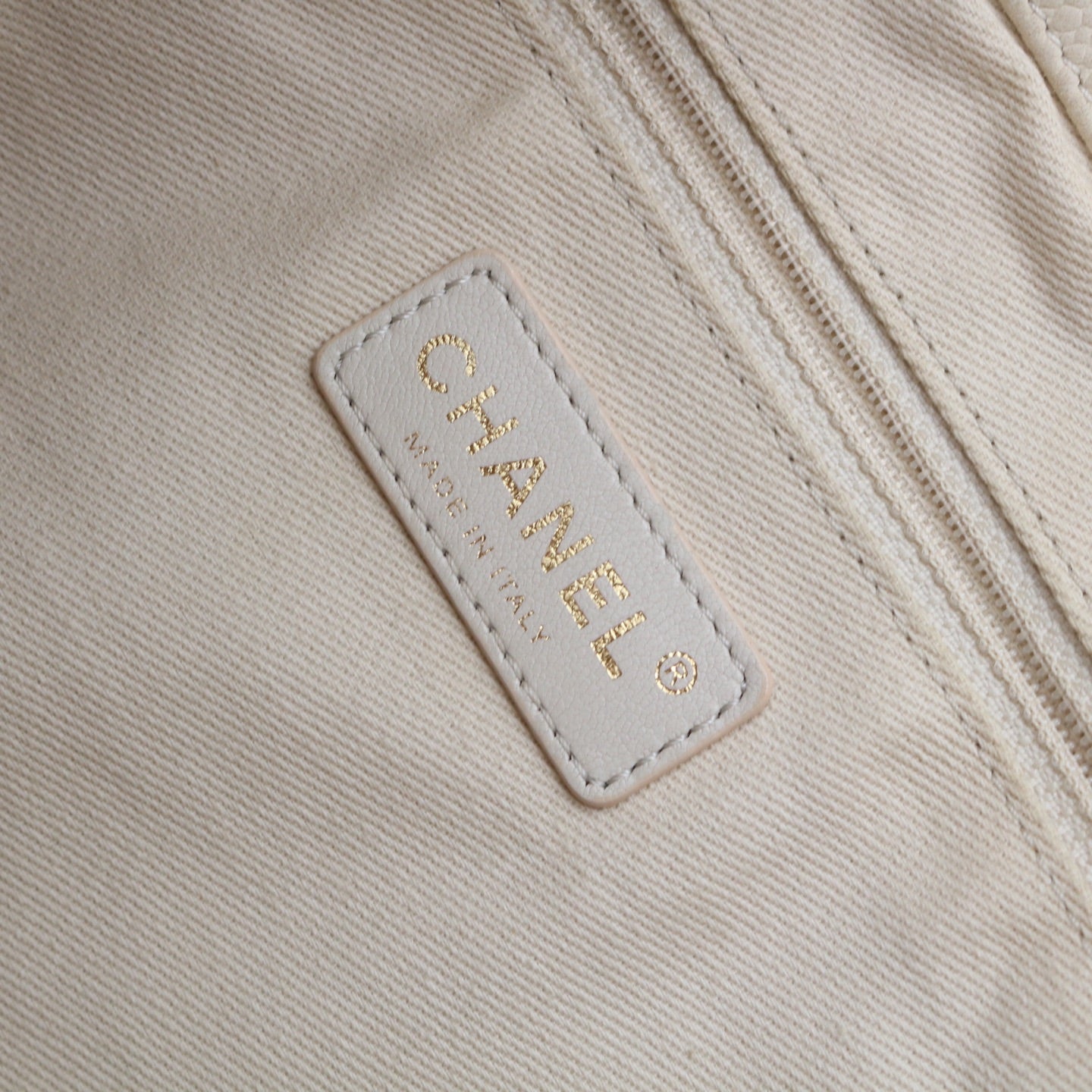 Chanel Cloud Tote Beige Calfskin Aged Gold CC 2Way Large Tote Bag[Used]