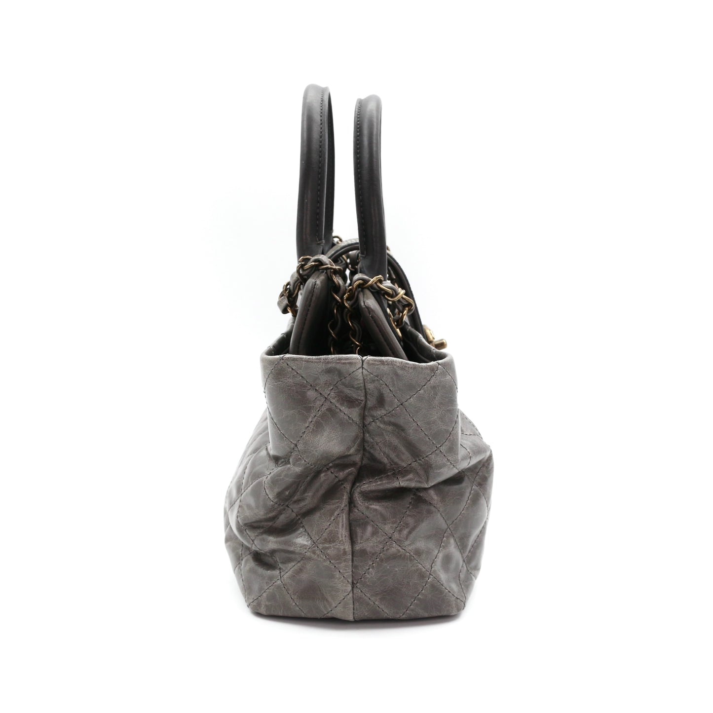 CHANEL Métiers d'Art Ruched Calfskin & Stingray 2-Way Tote Bag [Used]